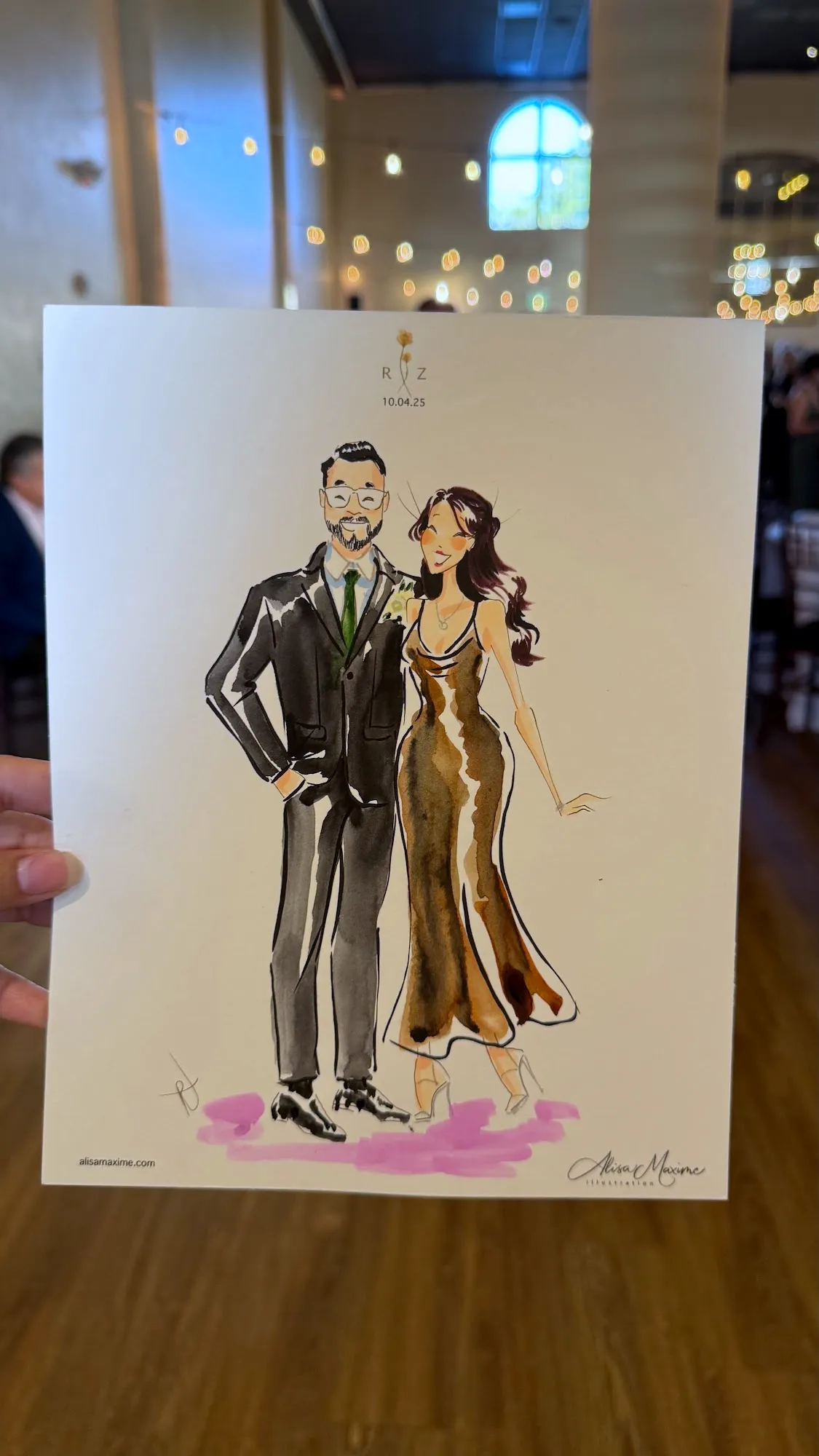 Live fashion sketch 11 from Wedding Celebration in The Colony, Texas