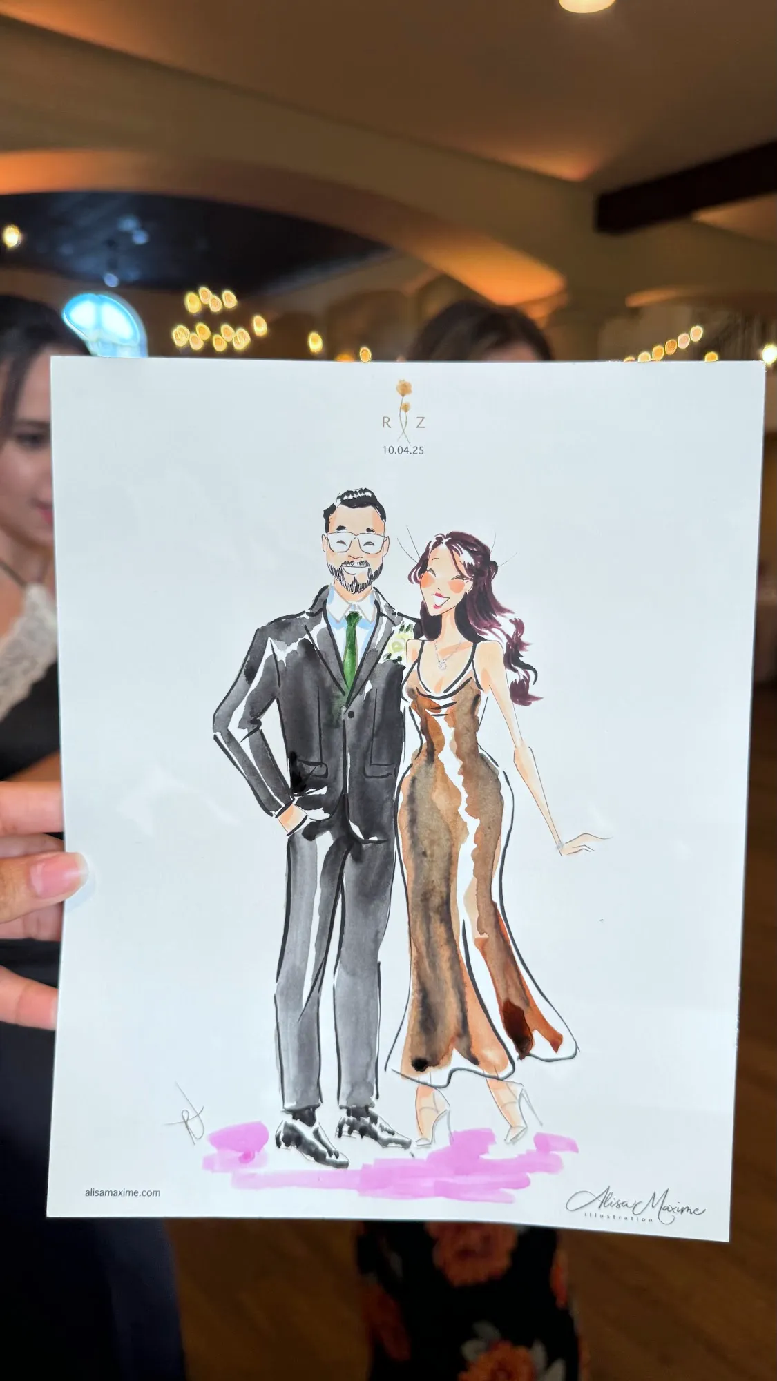 Live fashion sketch 6 from Wedding Celebration in The Colony, Texas