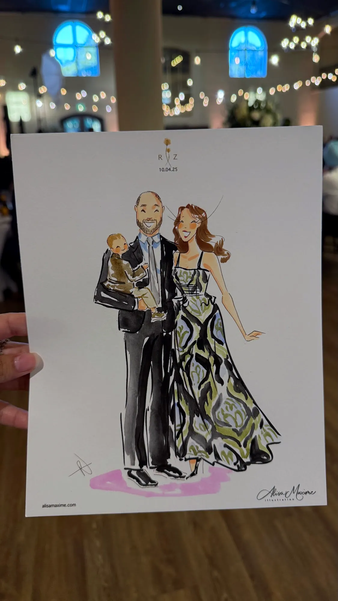 Live fashion sketch 14 from Wedding Celebration in The Colony, Texas