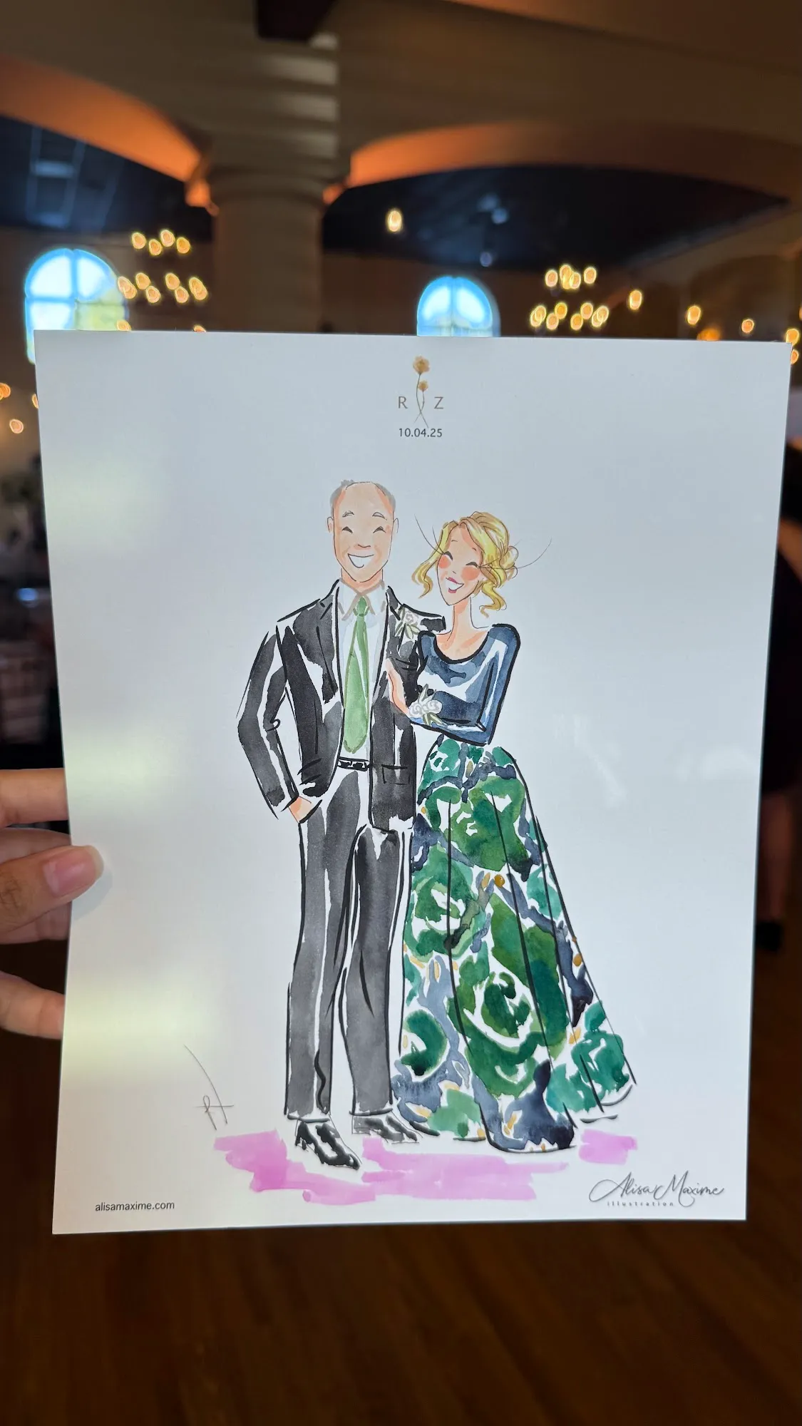 Live fashion sketch 7 from Wedding Celebration in The Colony, Texas