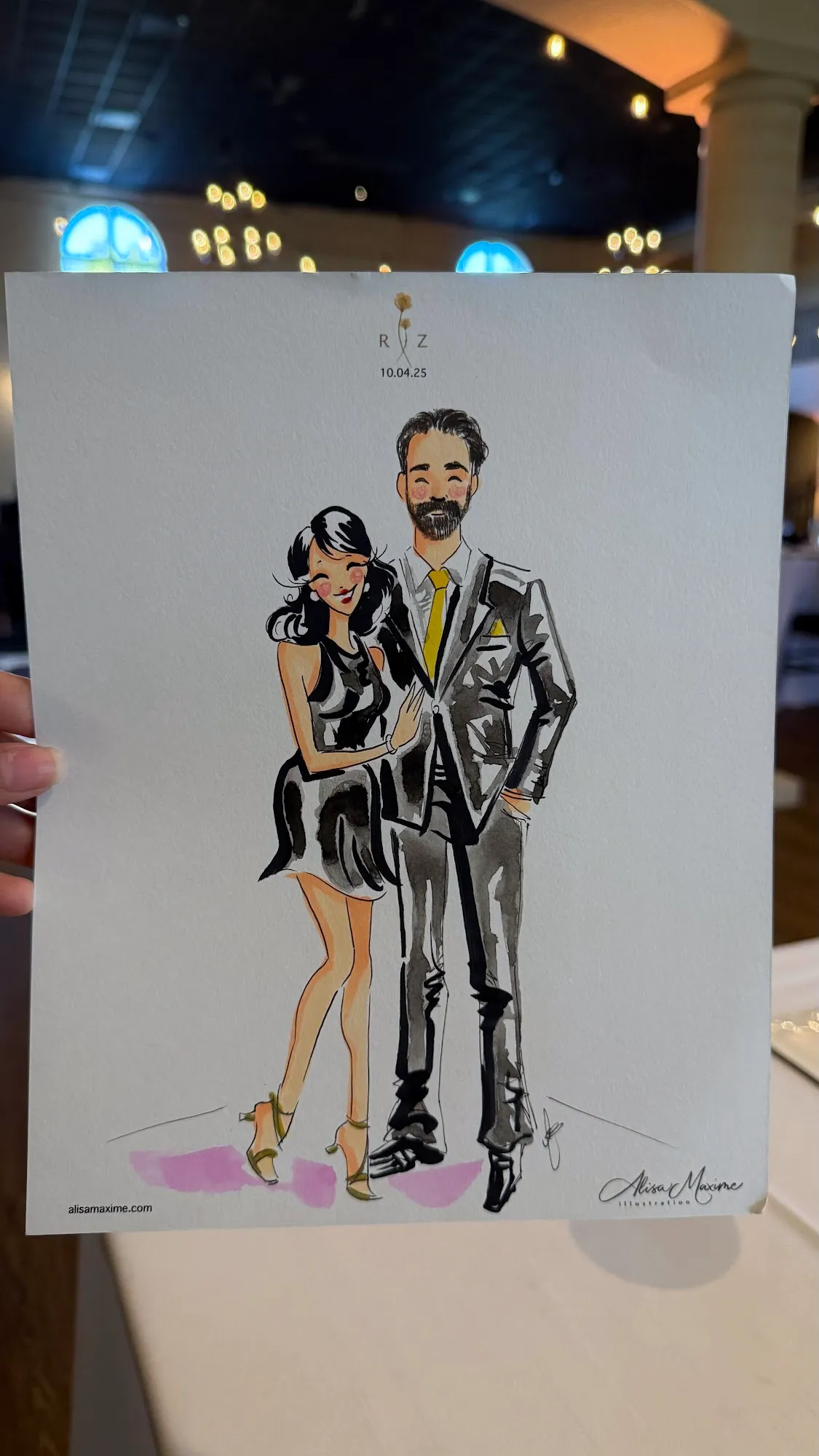 Live fashion sketch 3 from Wedding Celebration in The Colony, Texas