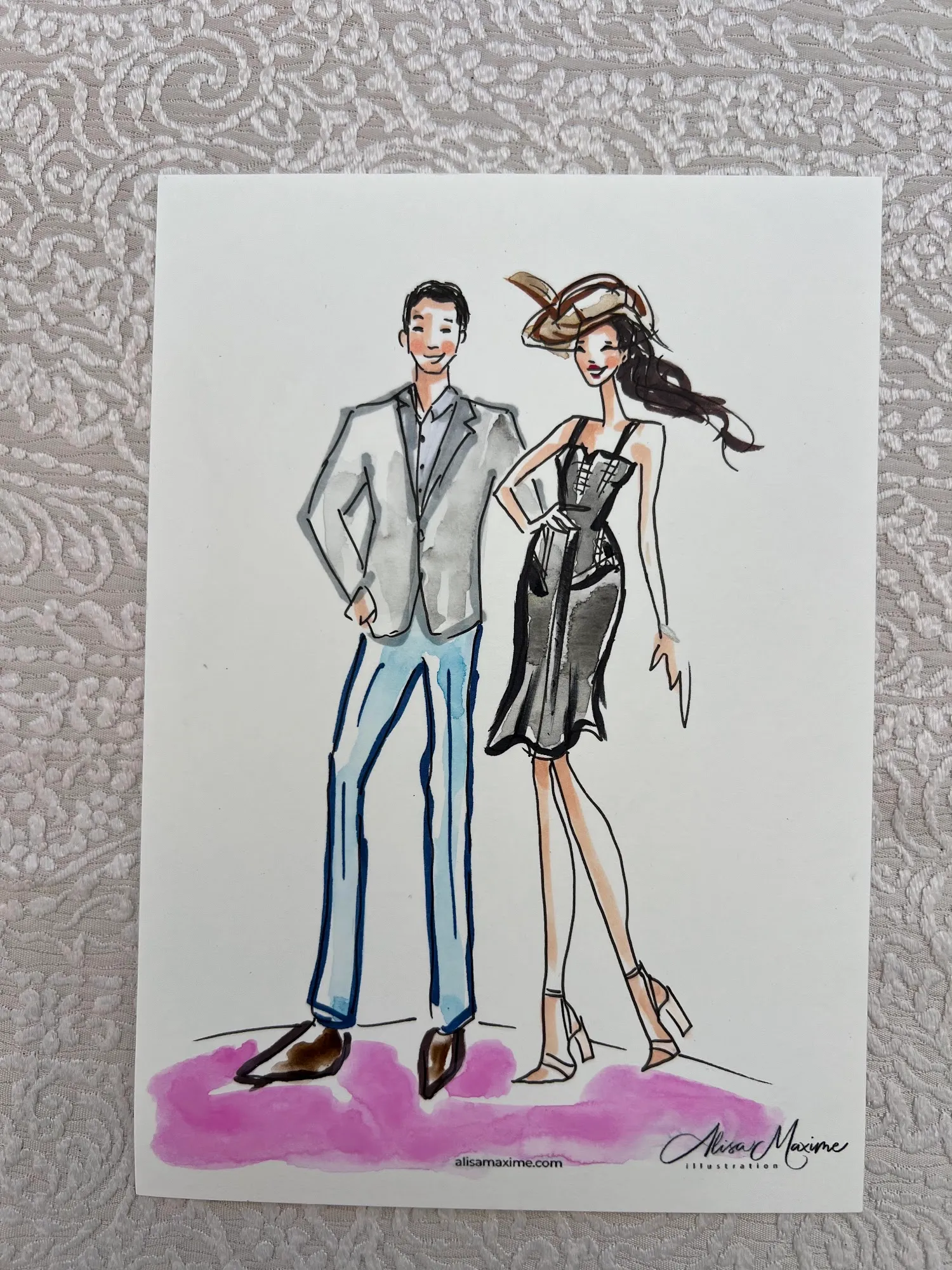 Live fashion sketch 5 from Kentucky Derby Party at Ray's On The River, Sandy Springs