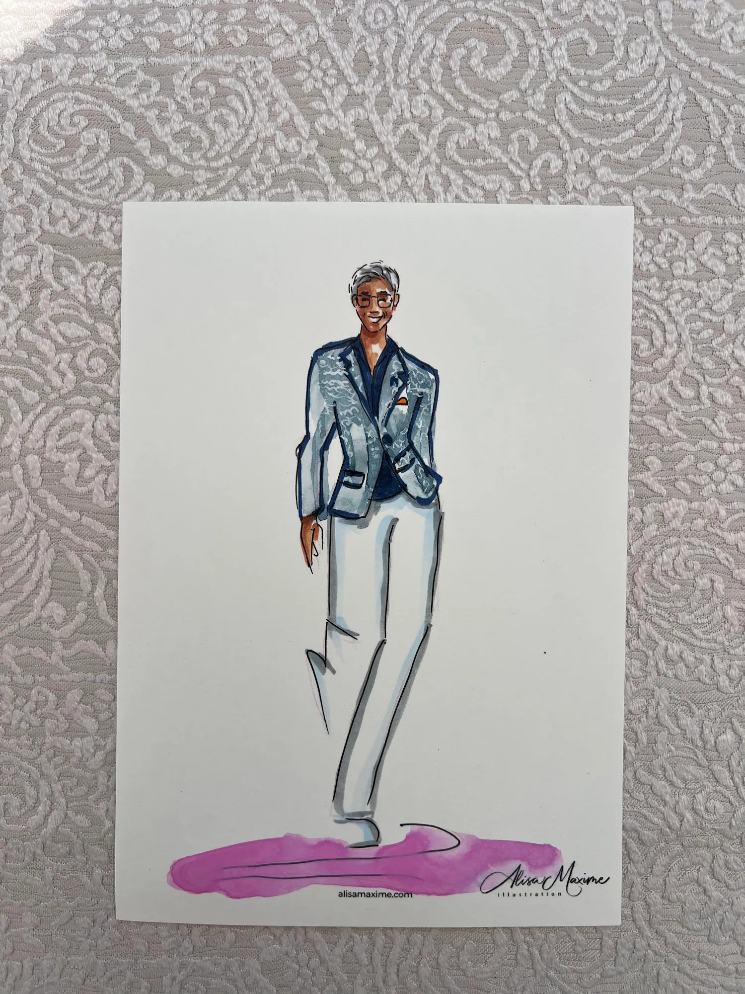 Live fashion sketch 2 from Kentucky Derby Party at Ray's On The River, Sandy Springs