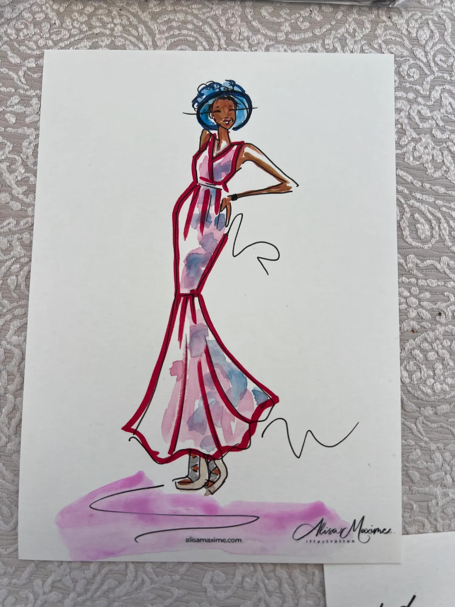 Live fashion sketch 14 from Kentucky Derby Party at Ray's On The River, Sandy Springs
