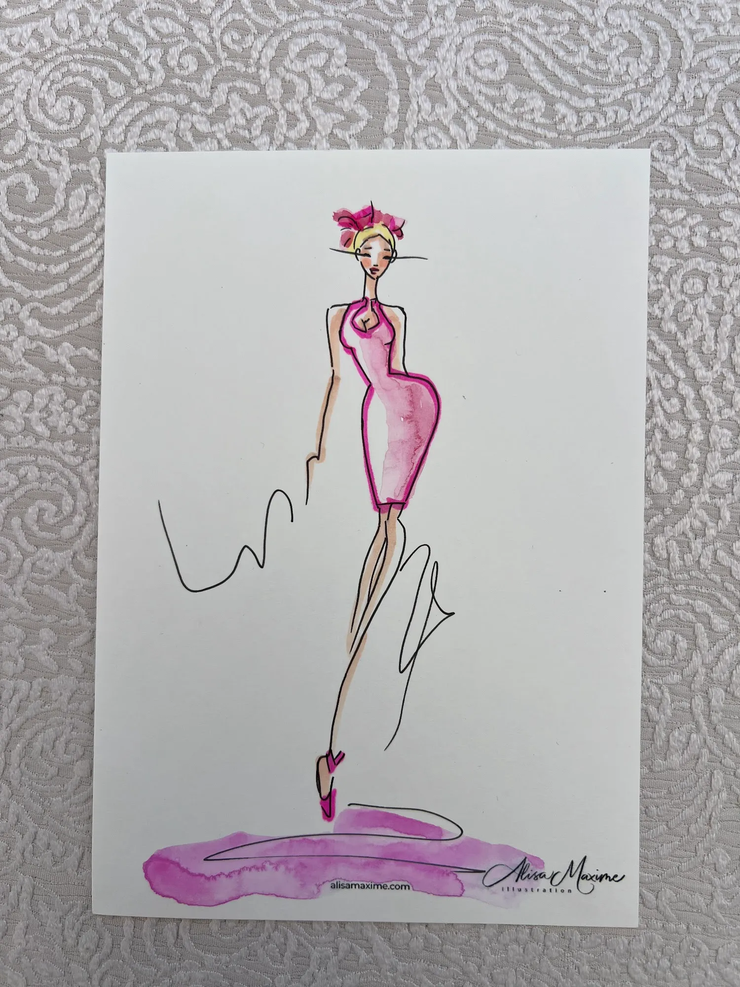 Live fashion sketch 6 from Kentucky Derby Party at Ray's On The River, Sandy Springs