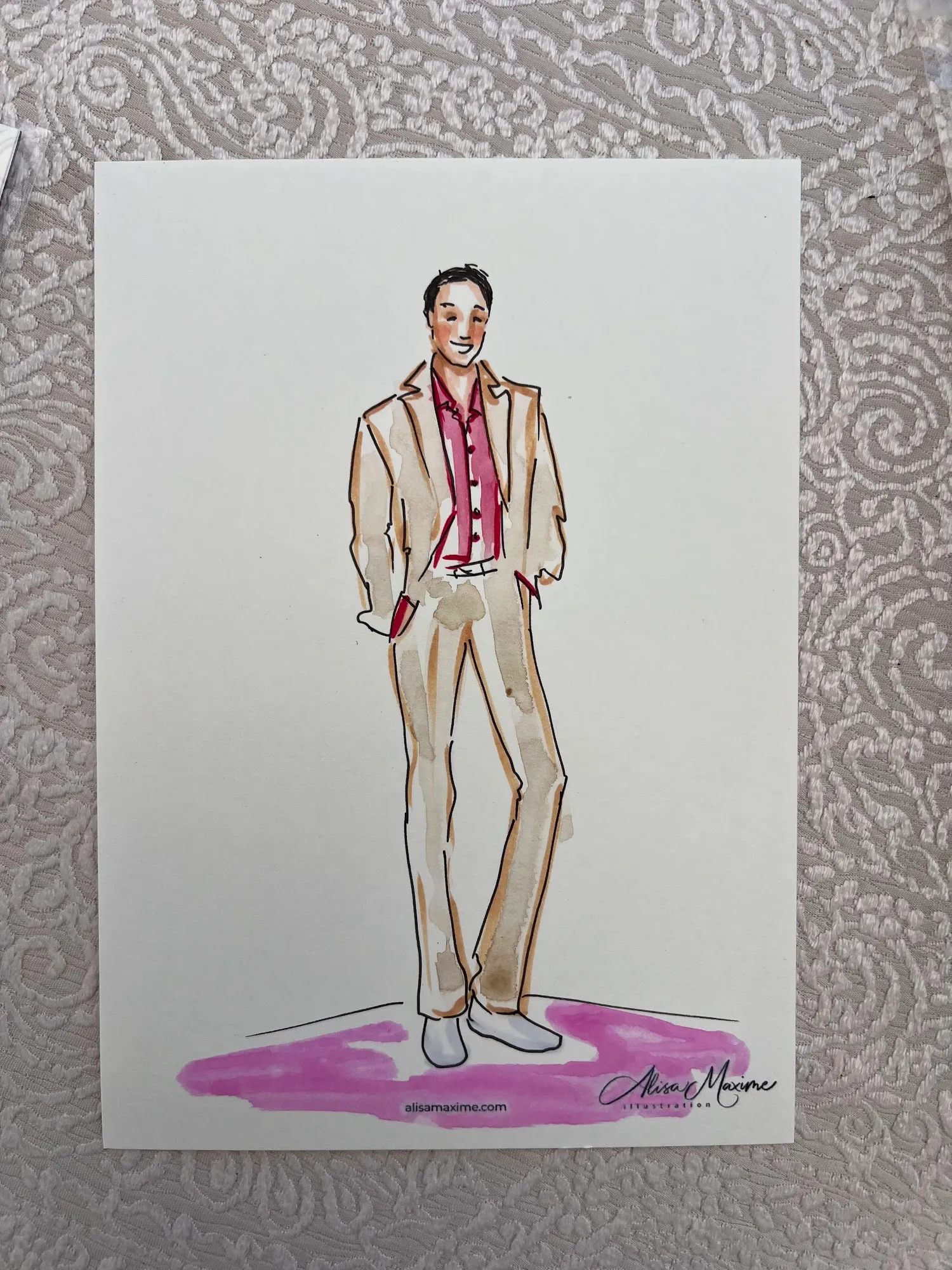 Live fashion sketch 7 from Kentucky Derby Party at Ray's On The River, Sandy Springs