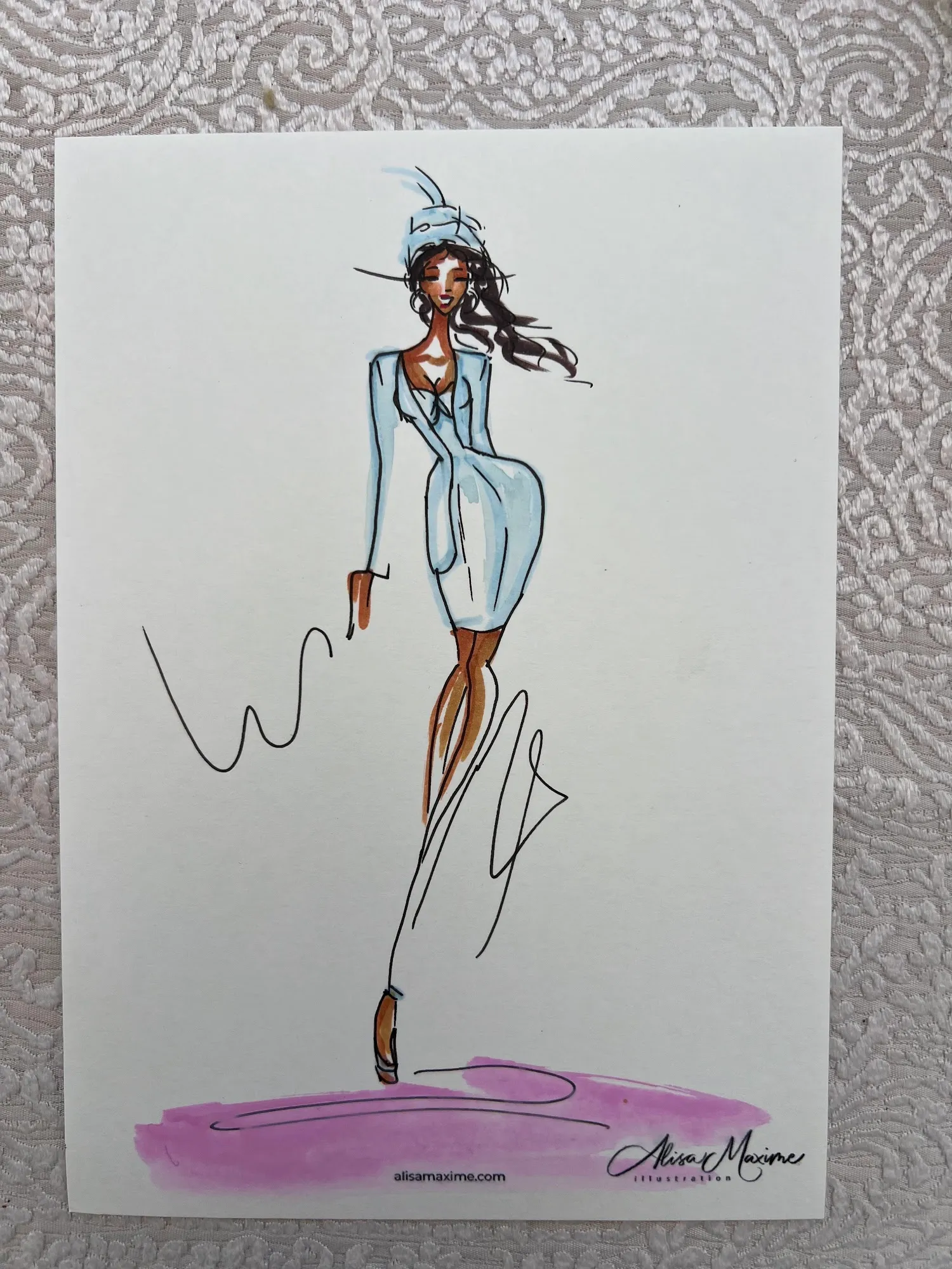 Live fashion sketch 11 from Kentucky Derby Party at Ray's On The River, Sandy Springs