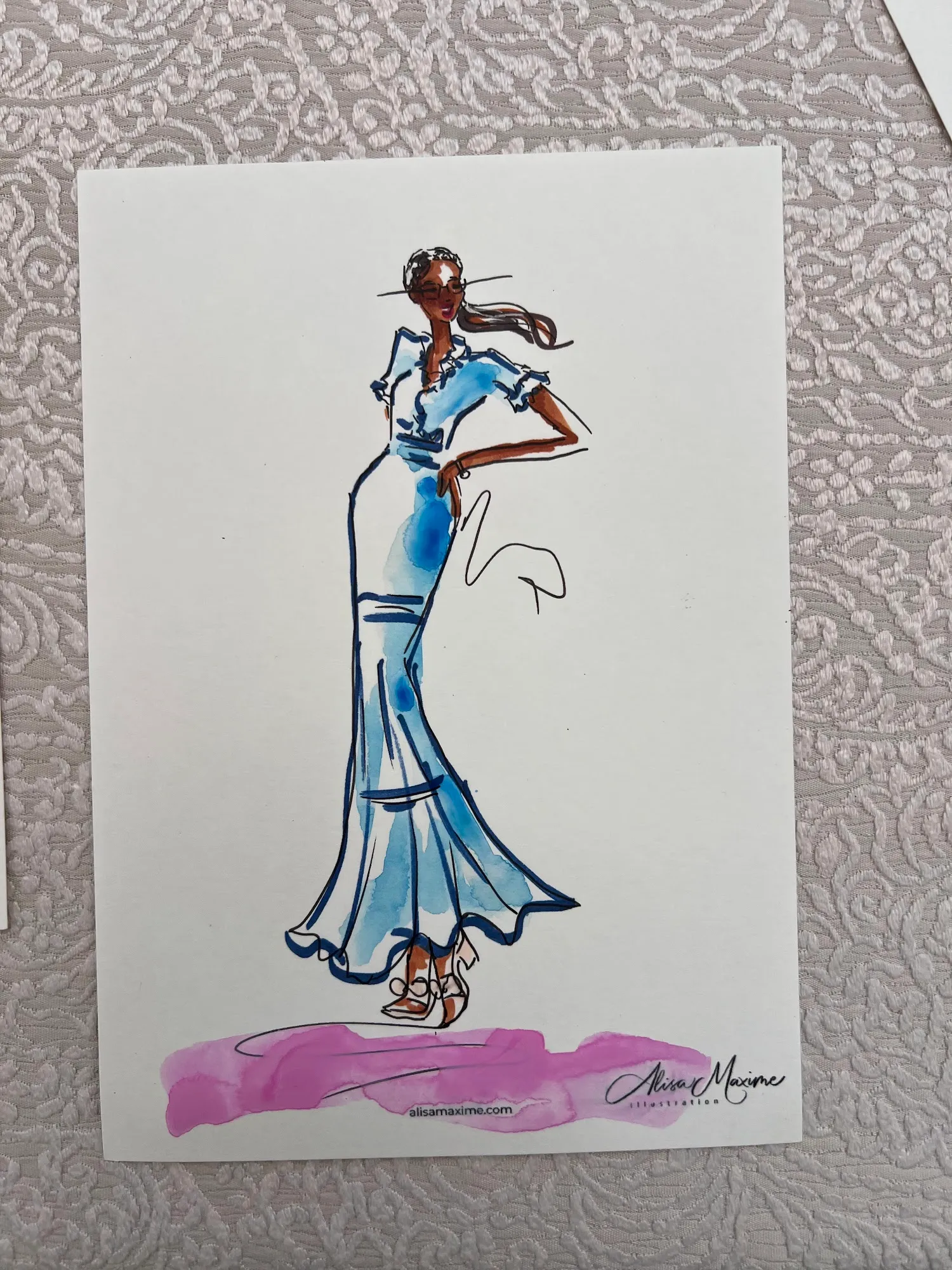 Live fashion sketch 3 from Kentucky Derby Party at Ray's On The River, Sandy Springs