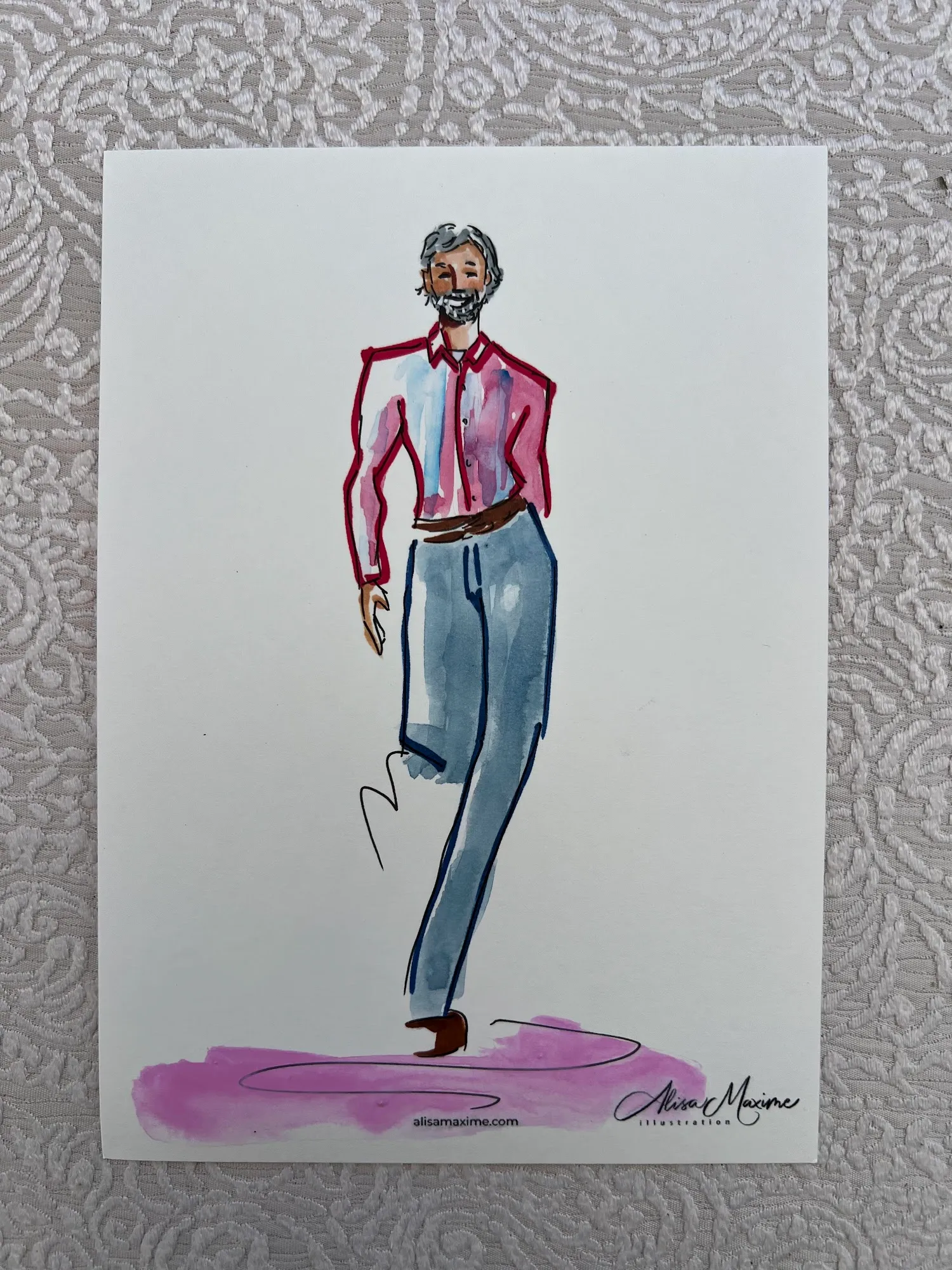 Live fashion sketch 9 from Kentucky Derby Party at Ray's On The River, Sandy Springs