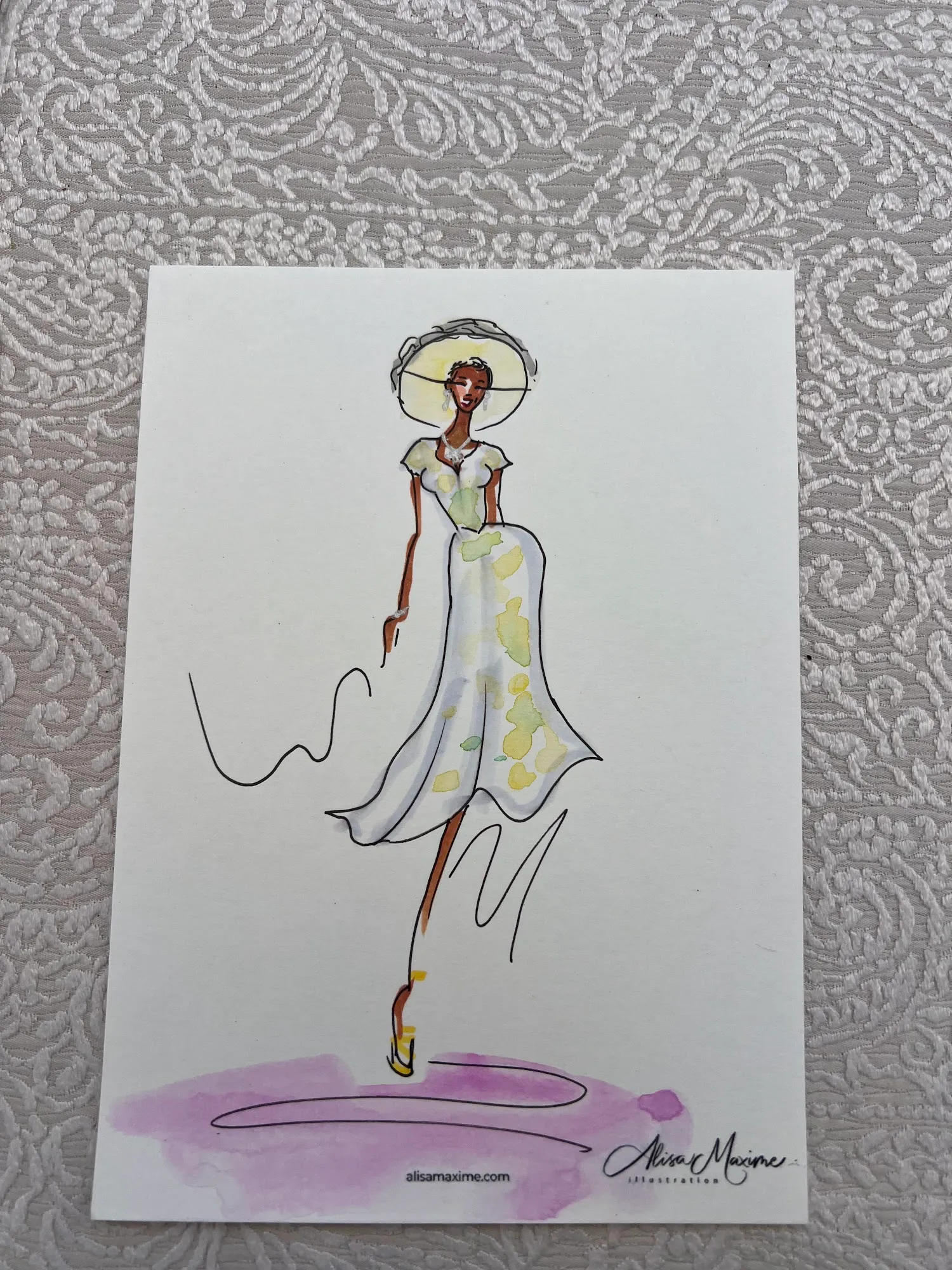 Live fashion sketch 13 from Kentucky Derby Party at Ray's On The River, Sandy Springs