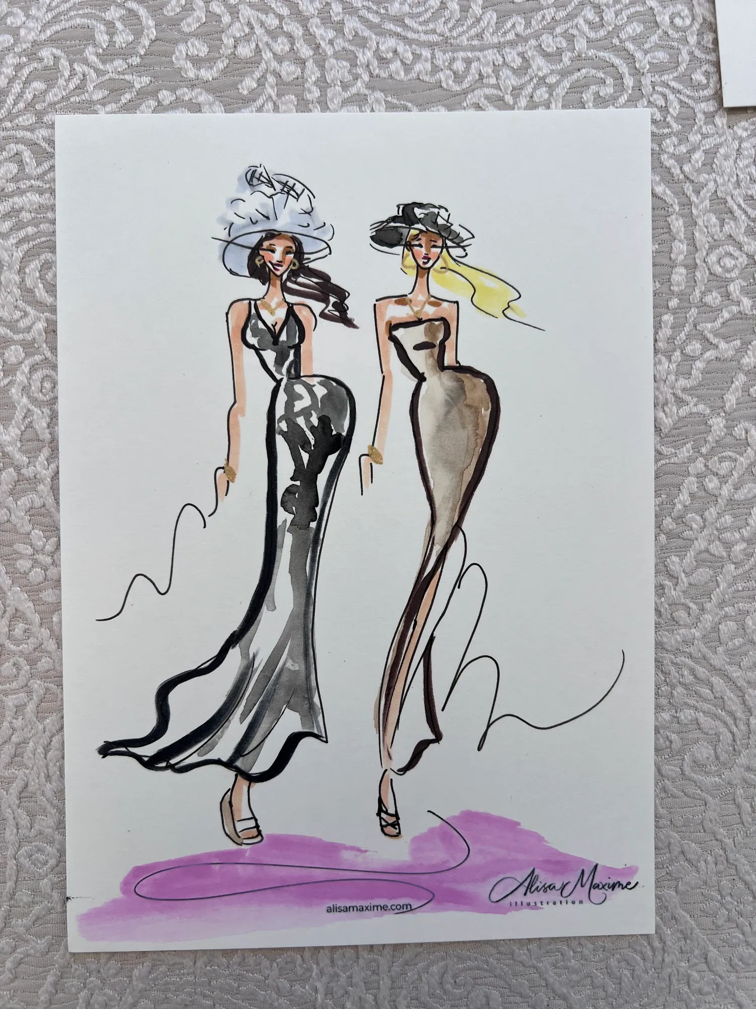 Live fashion sketch 12 from Kentucky Derby Party at Ray's On The River, Sandy Springs