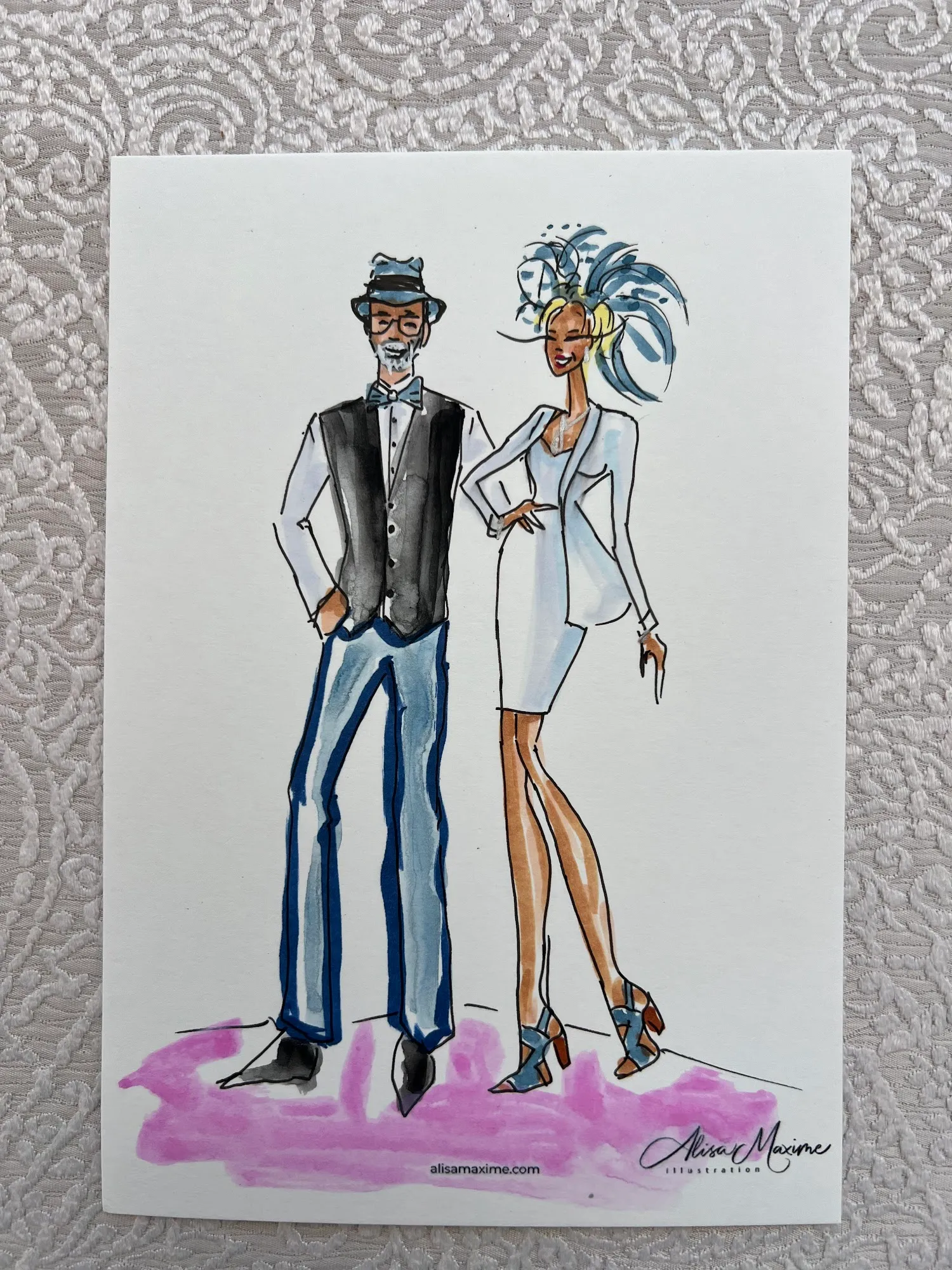 Live fashion sketch 15 from Kentucky Derby Party at Ray's On The River, Sandy Springs