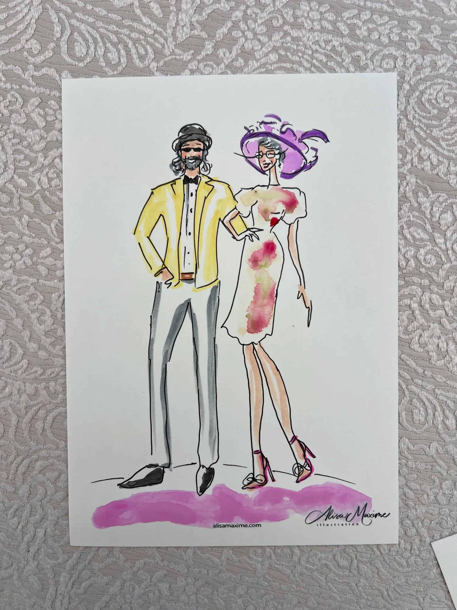 Live fashion sketch 4 from Kentucky Derby Party at Ray's On The River, Sandy Springs