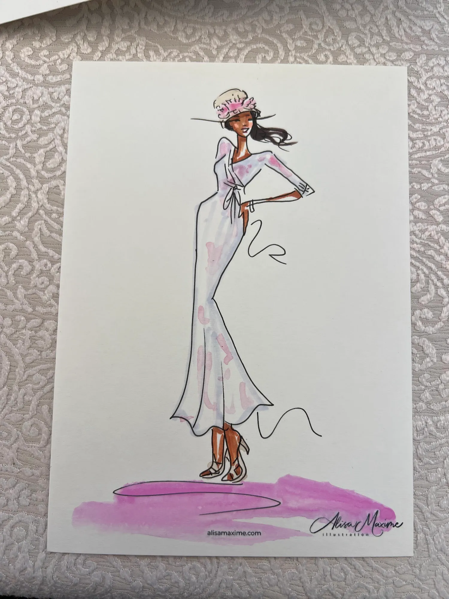 Live fashion sketch 10 from Kentucky Derby Party at Ray's On The River, Sandy Springs
