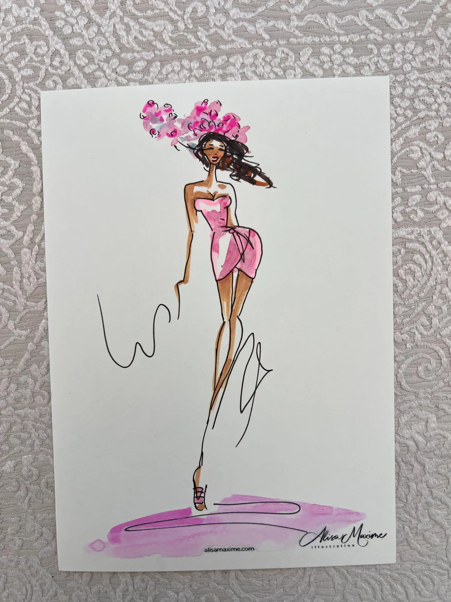 Live fashion sketch 8 from Kentucky Derby Party at Ray's On The River, Sandy Springs