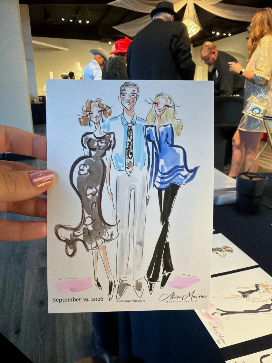 Live fashion sketch 10 from Monte Carlo Birthday Celebration at Celebrino Event Center, Austin