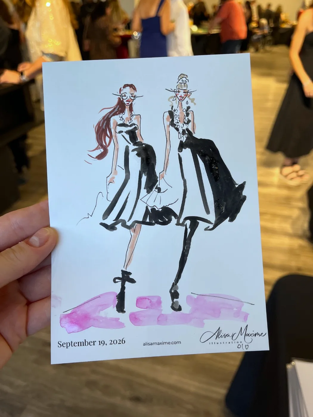 Live fashion sketch 9 from Monte Carlo Birthday Celebration at Celebrino Event Center, Austin