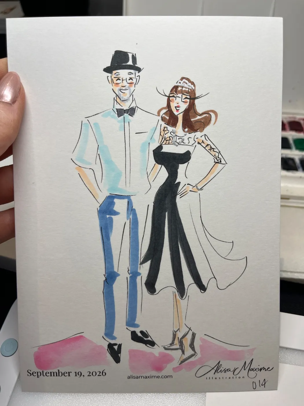 Live fashion sketch 13 from Monte Carlo Birthday Celebration at Celebrino Event Center, Austin