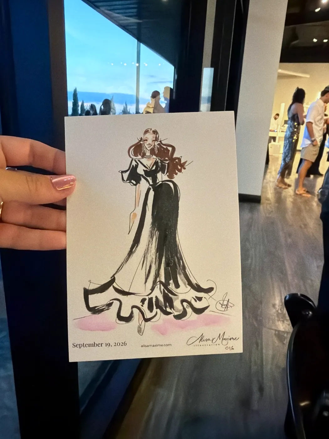 Live fashion sketch 15 from Monte Carlo Birthday Celebration at Celebrino Event Center, Austin