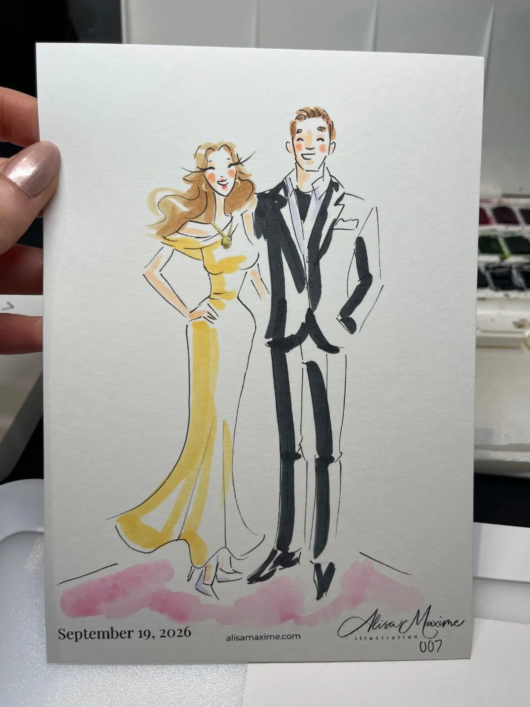Live fashion sketch 6 from Monte Carlo Birthday Celebration at Celebrino Event Center, Austin