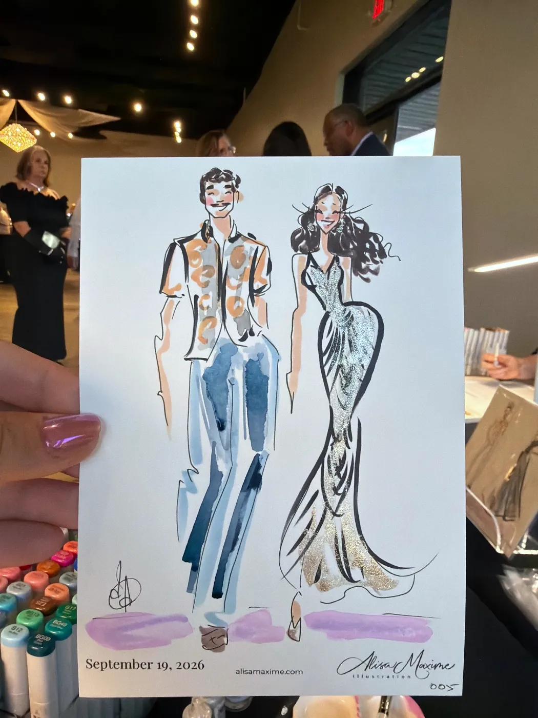 Live fashion sketch 5 from Monte Carlo Birthday Celebration at Celebrino Event Center, Austin