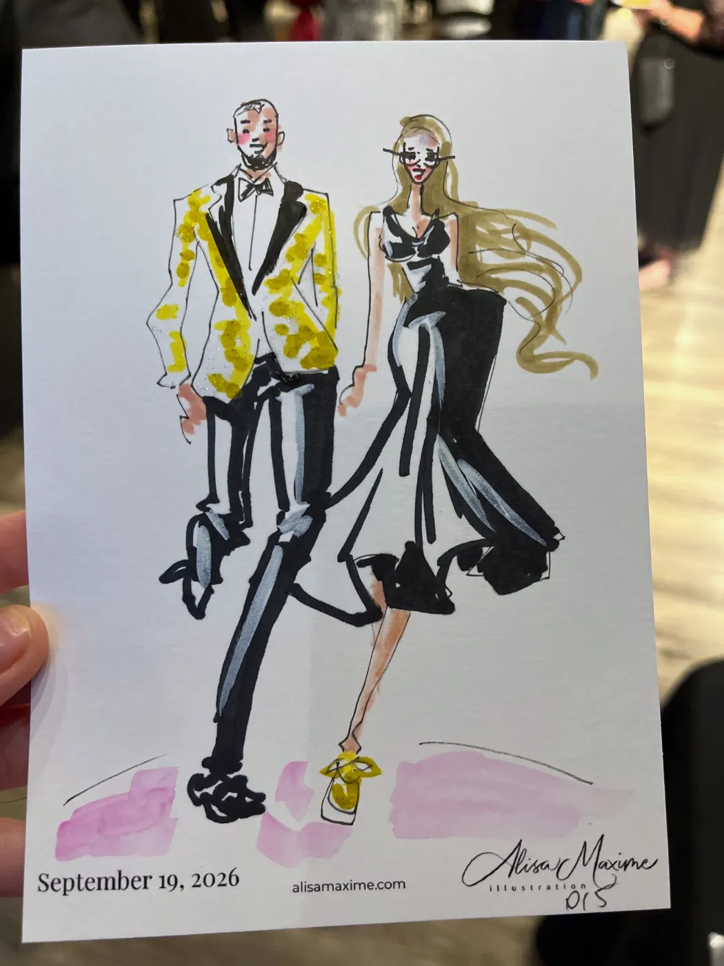 Live fashion sketch 14 from Monte Carlo Birthday Celebration at Celebrino Event Center, Austin