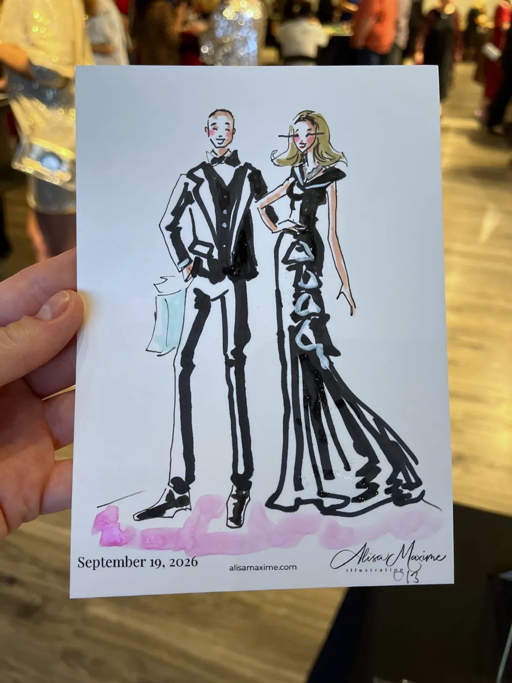 Live fashion sketch 12 from Monte Carlo Birthday Celebration at Celebrino Event Center, Austin
