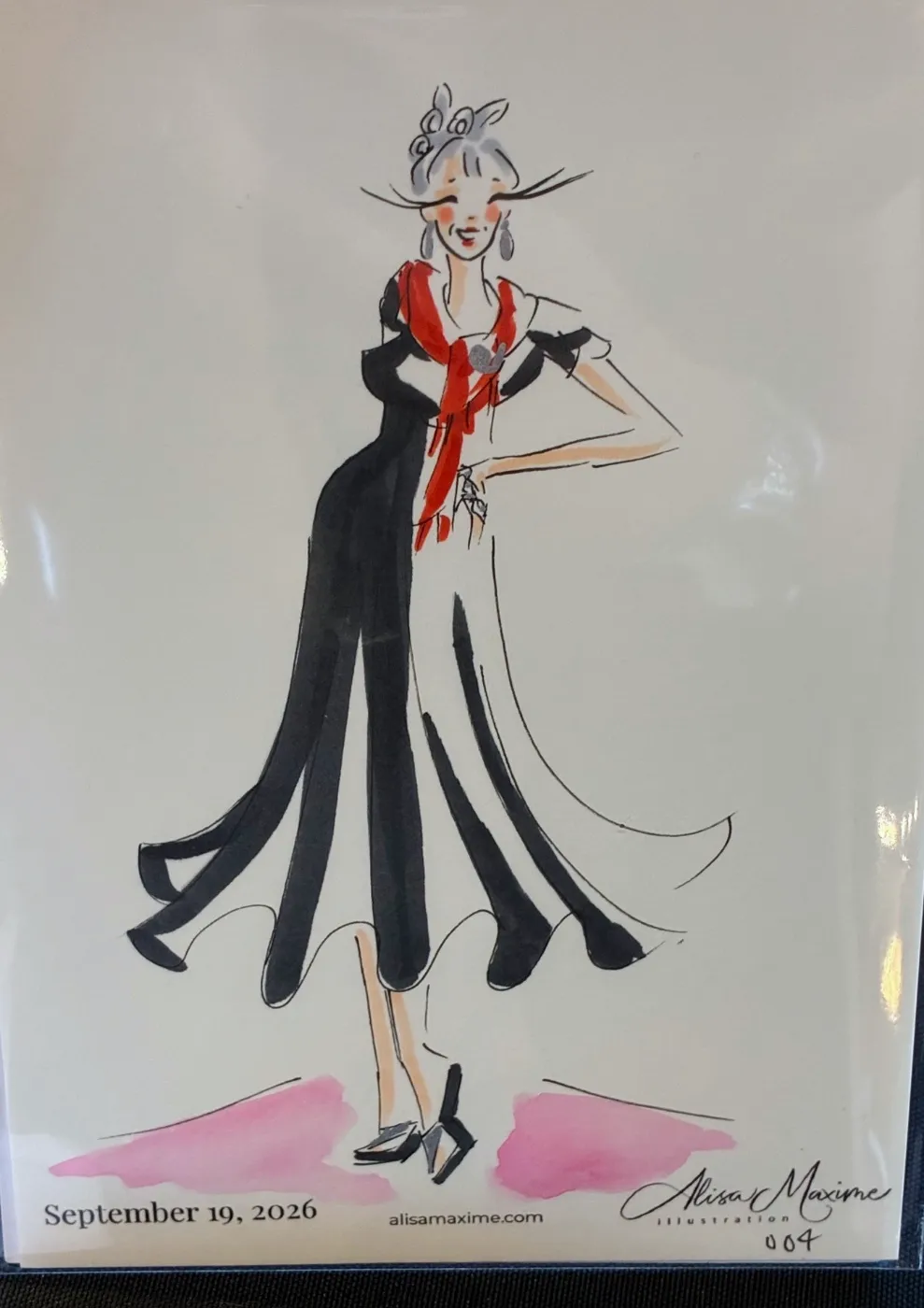 Live fashion sketch 4 from Monte Carlo Birthday Celebration at Celebrino Event Center, Austin