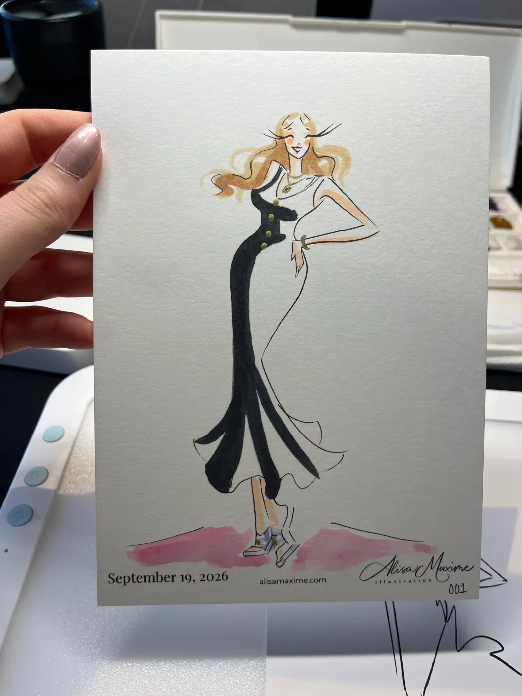 Live sketch from Monte Carlo Birthday Celebration at Celebrino Event Center, Austin