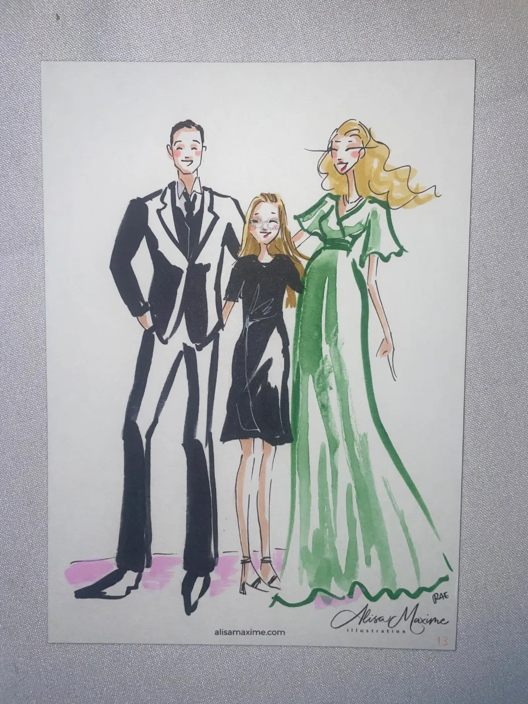 Live fashion sketch 13 from Wedding at The Drake Oak Brook, Chicago