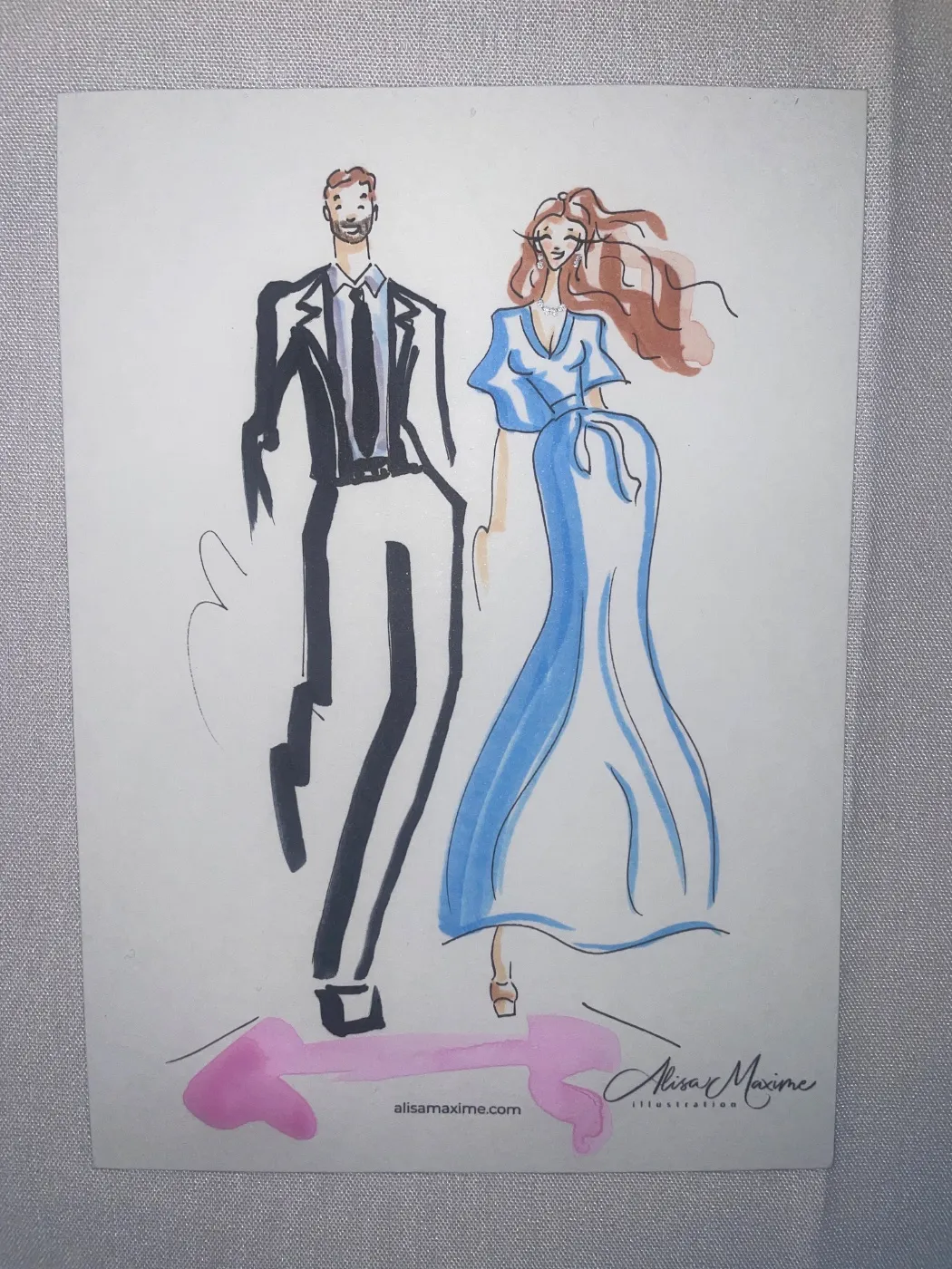 Live fashion sketch 4 from Wedding at The Drake Oak Brook, Chicago