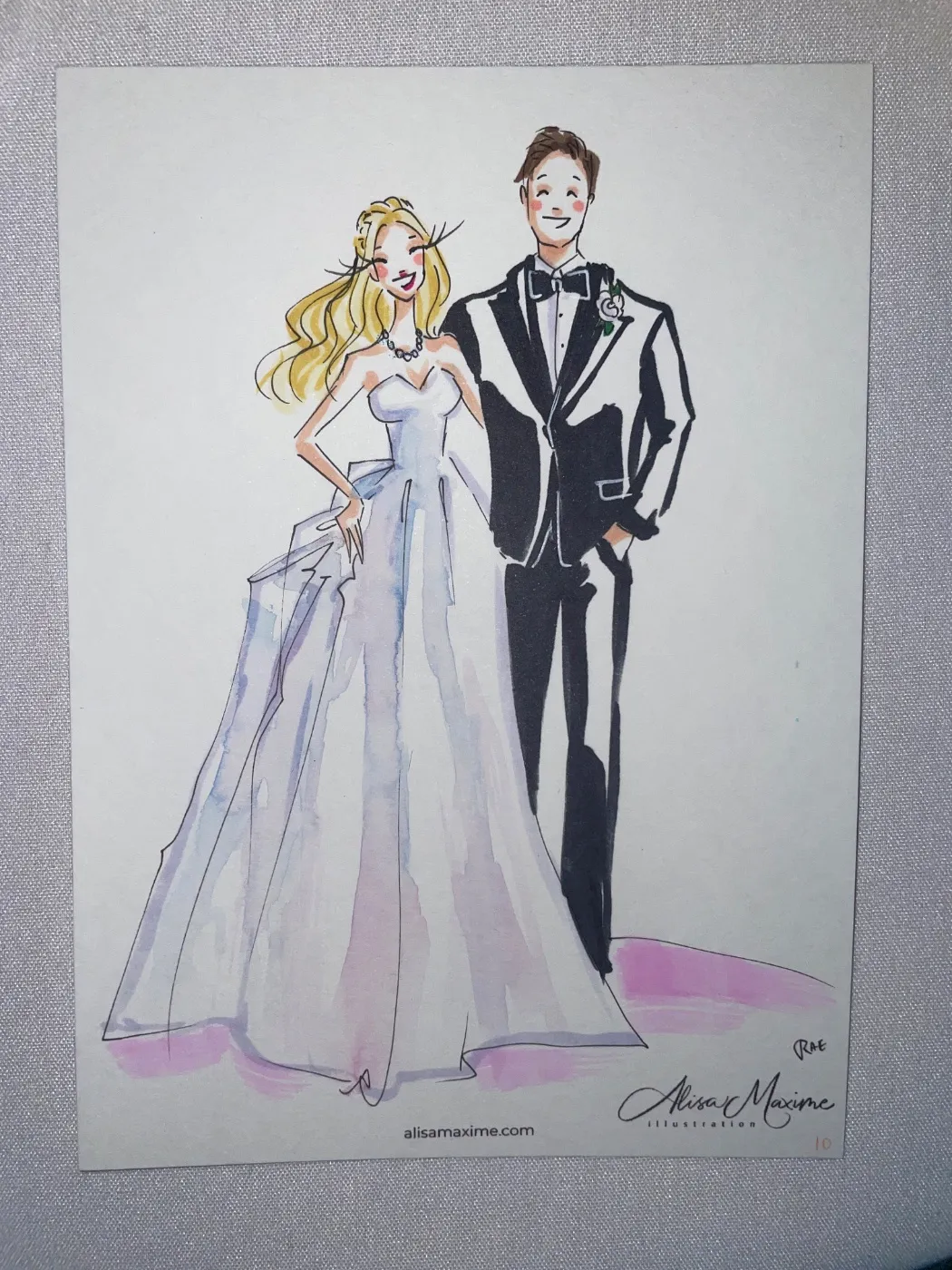 Live sketch from Wedding at The Drake Oak Brook, Chicago