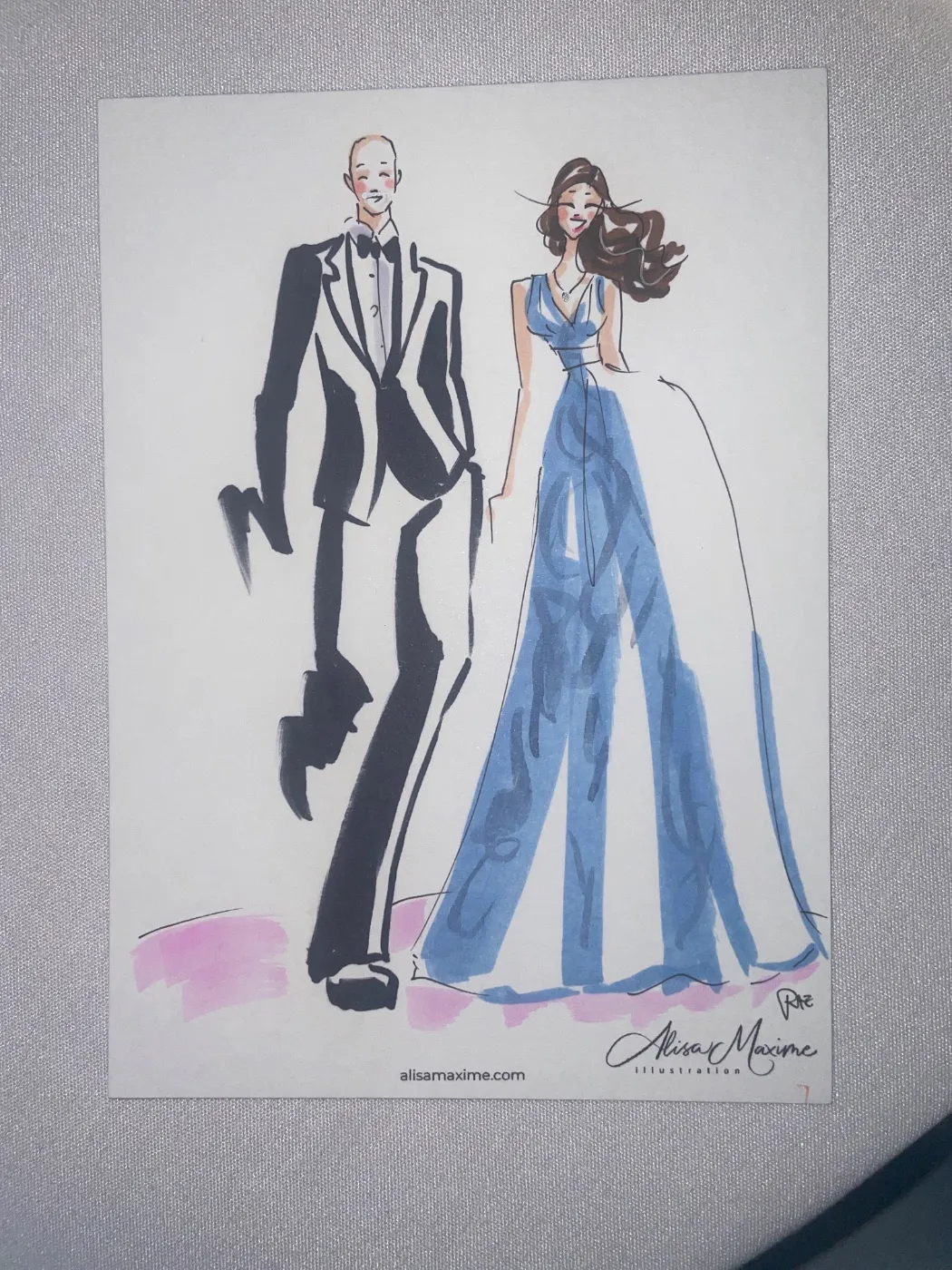 Live fashion sketch 8 from Wedding at The Drake Oak Brook, Chicago