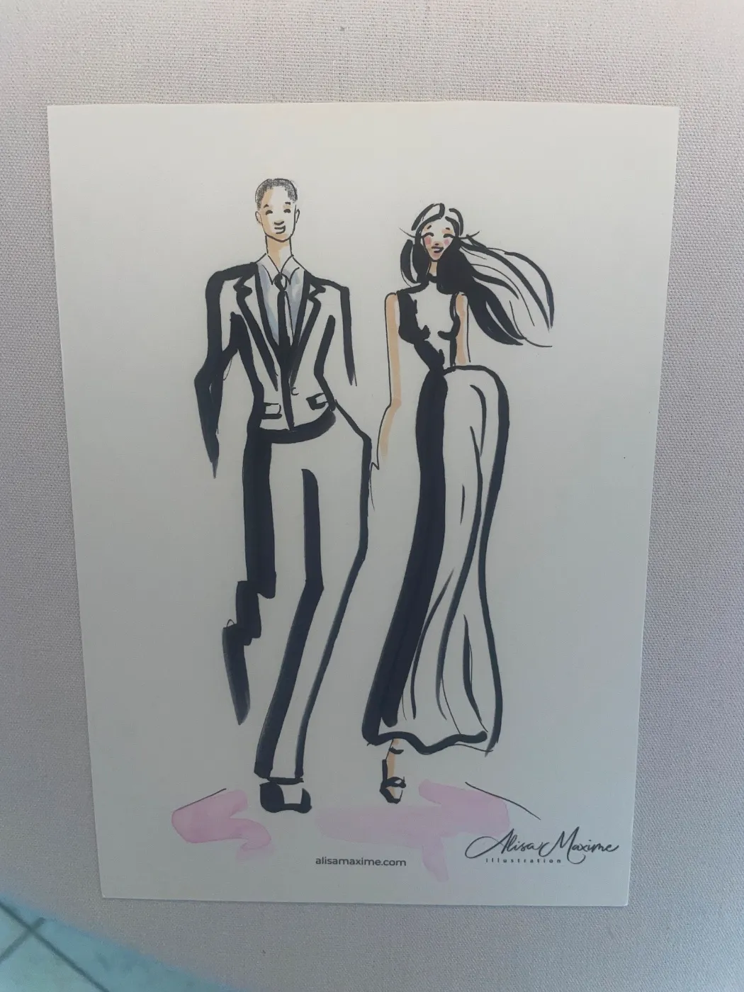 Live fashion sketch 7 from Wedding at The Drake Oak Brook, Chicago