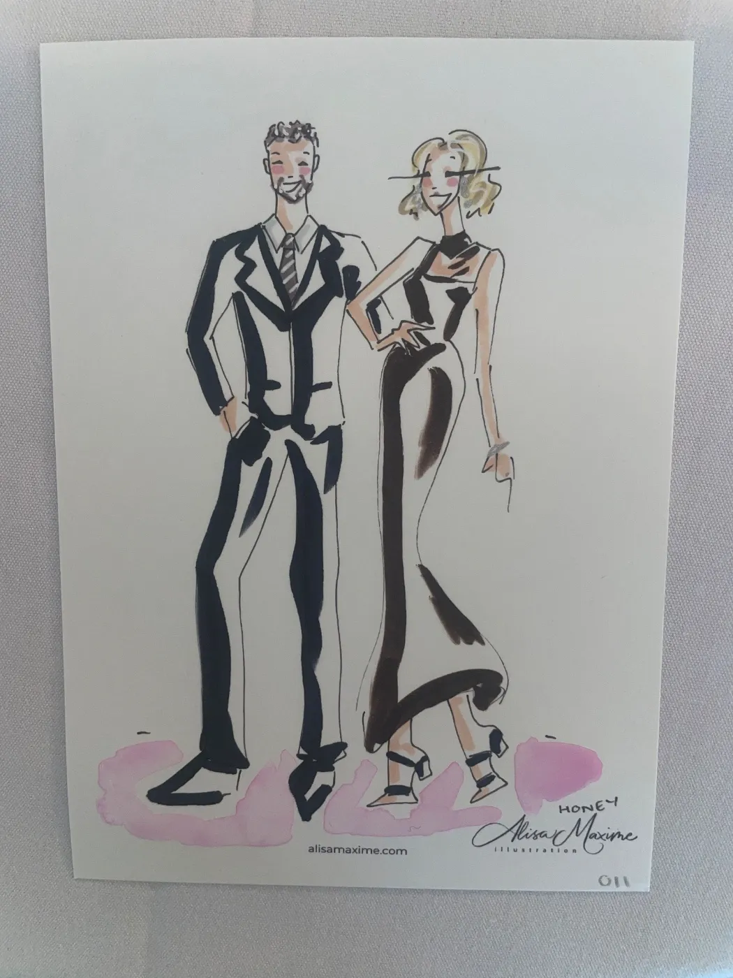 Live fashion sketch 11 from Wedding at The Drake Oak Brook, Chicago