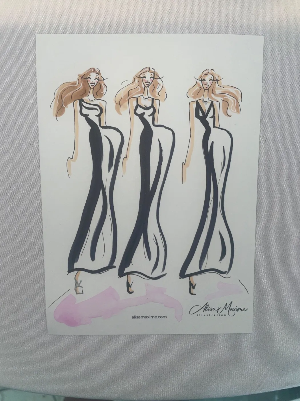 Live fashion sketch 9 from Wedding at The Drake Oak Brook, Chicago