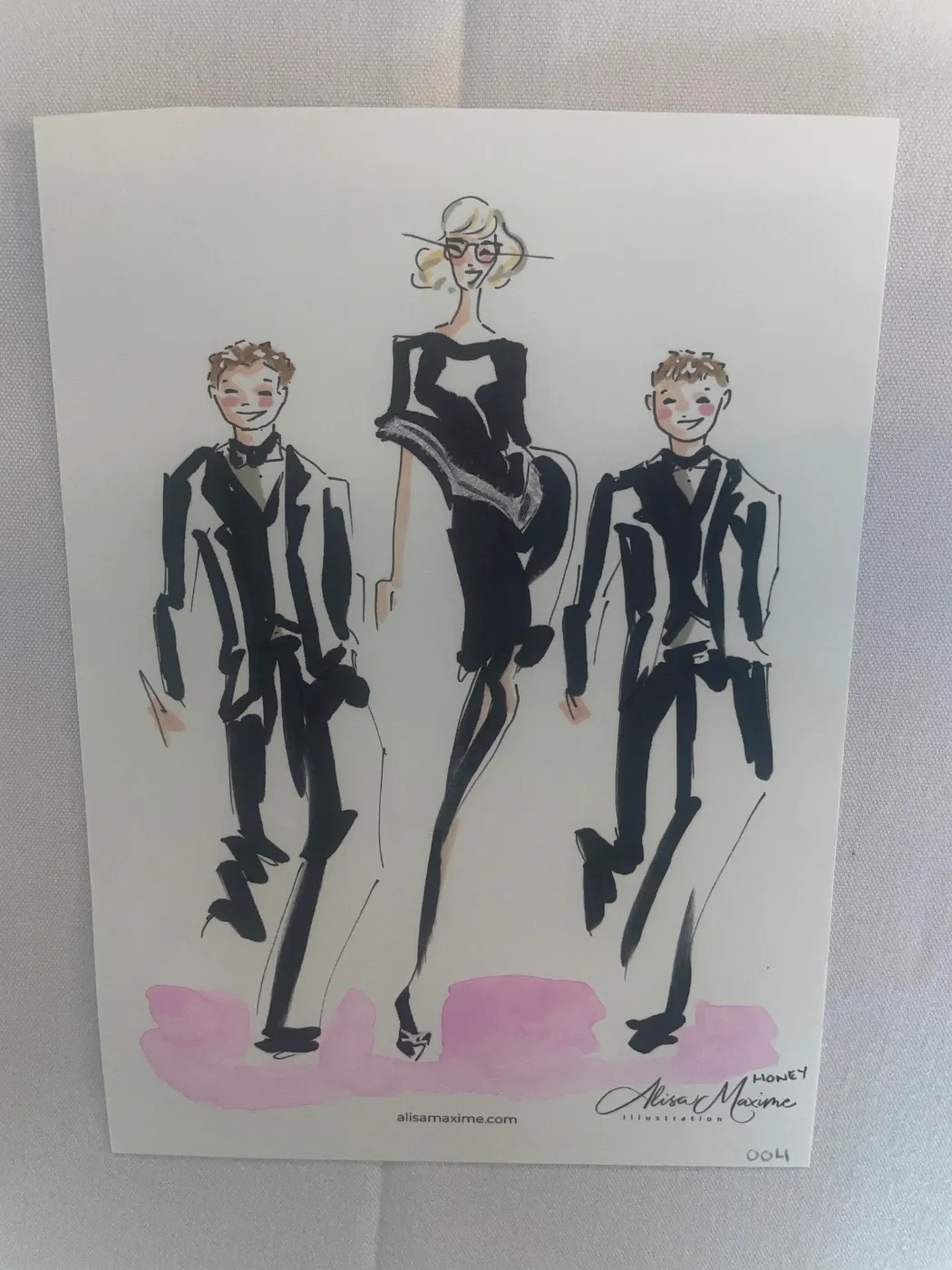 Live fashion sketch 5 from Wedding at The Drake Oak Brook, Chicago