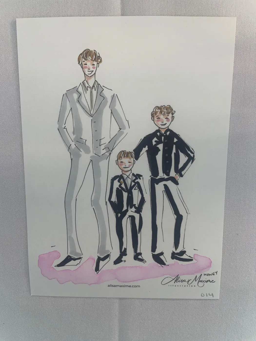Live fashion sketch 14 from Wedding at The Drake Oak Brook, Chicago