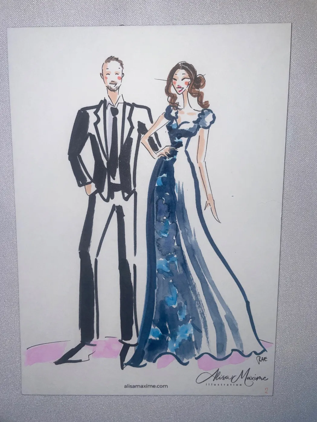 Live fashion sketch 3 from Wedding at The Drake Oak Brook, Chicago