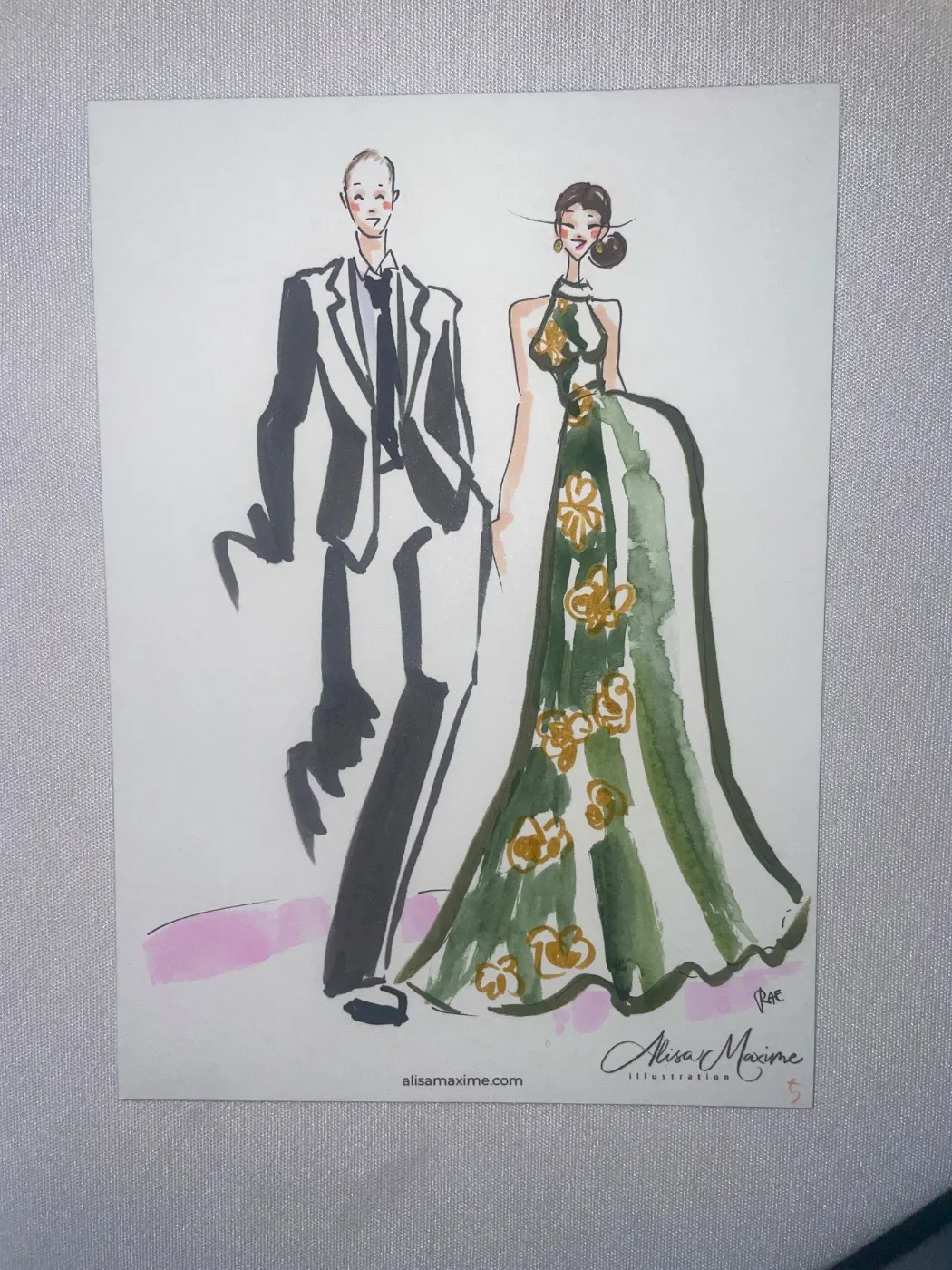 Live fashion sketch 6 from Wedding at The Drake Oak Brook, Chicago