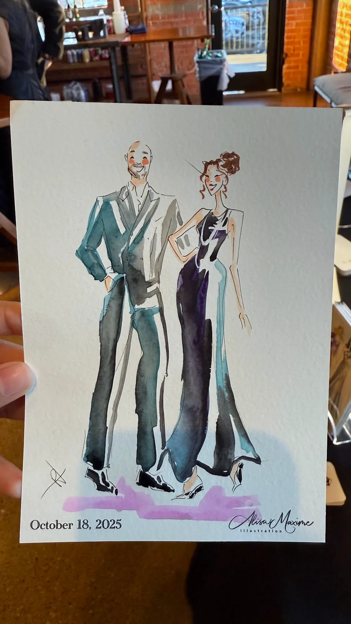 Live fashion sketch 7 from Wedding Celebration in Dallas