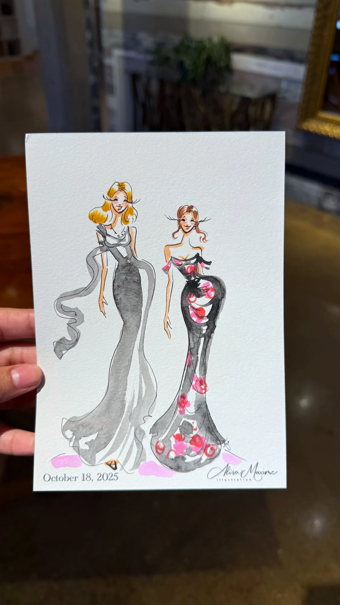 Live fashion sketch 13 from Wedding Celebration in Dallas