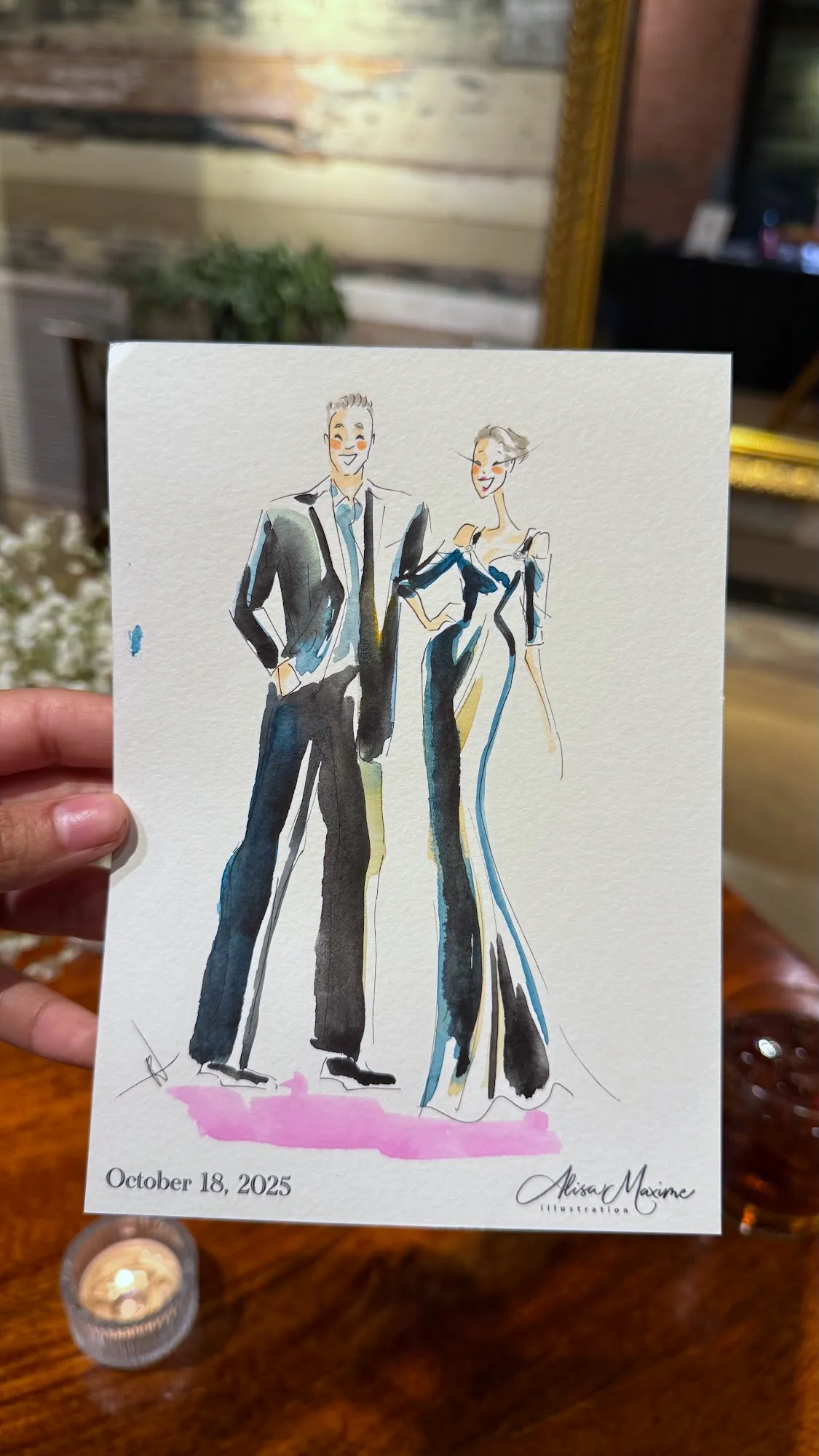 Live fashion sketch 16 from Wedding Celebration in Dallas