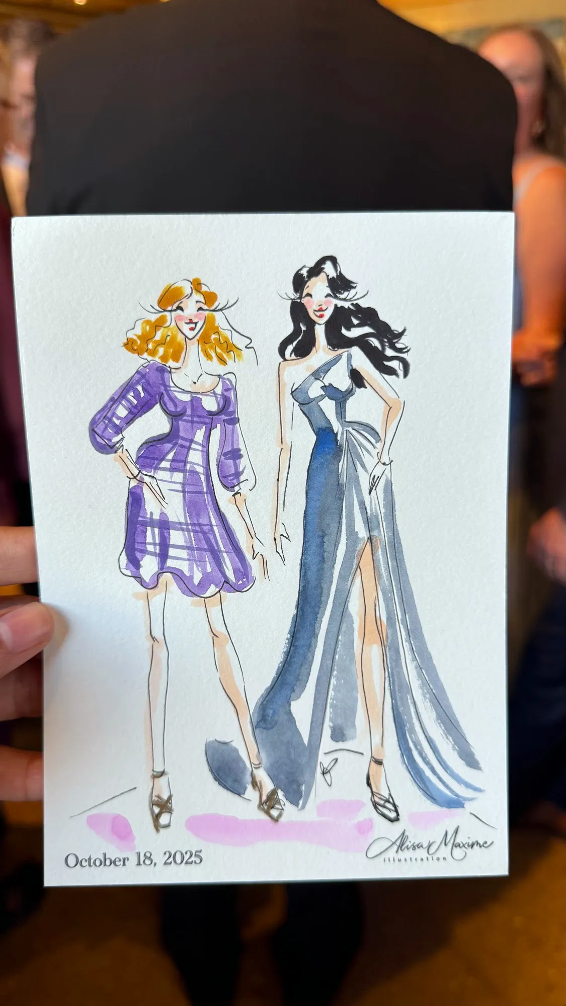 Live fashion sketch 5 from Wedding Celebration in Dallas