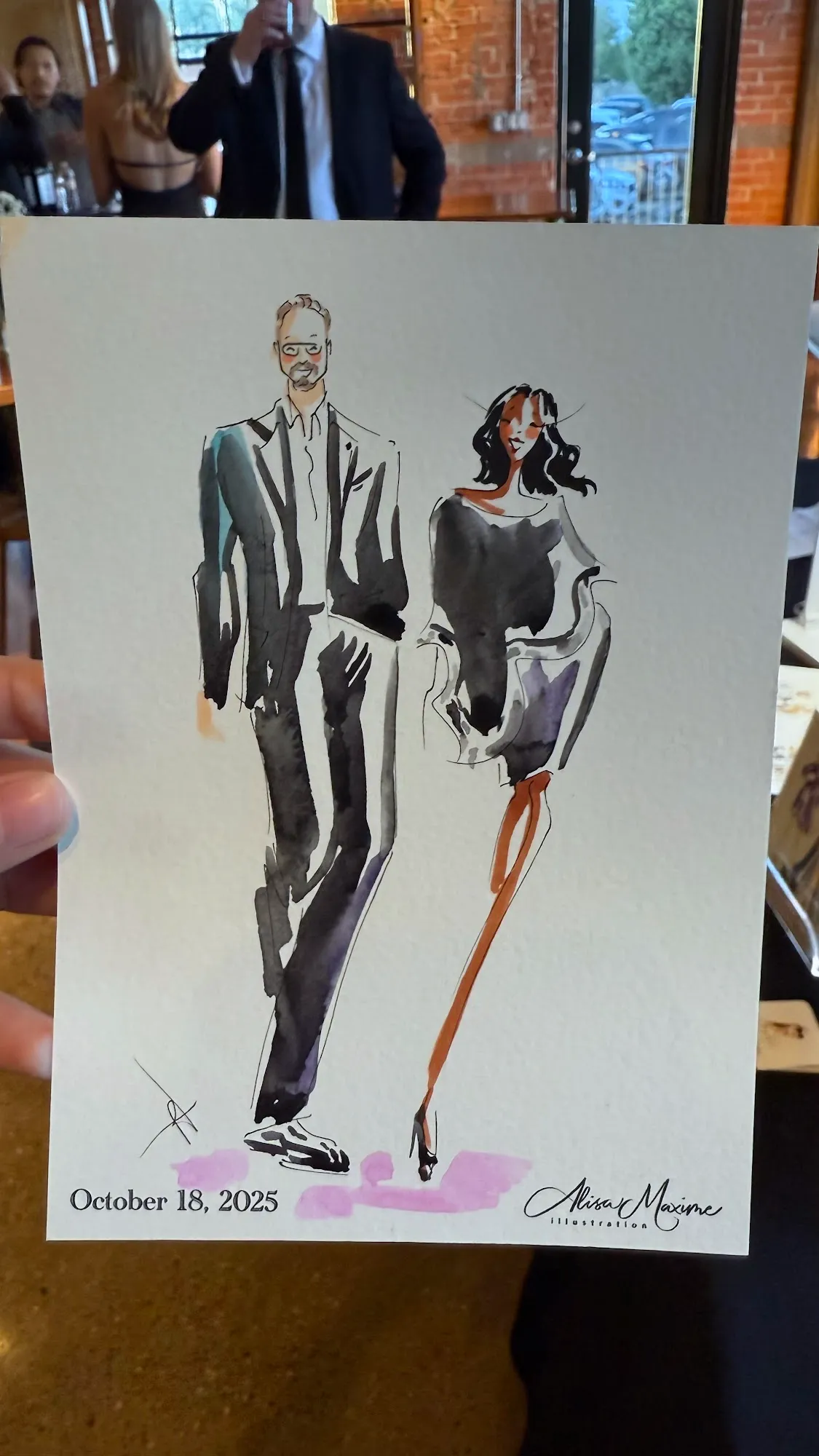 Live fashion sketch 8 from Wedding Celebration in Dallas