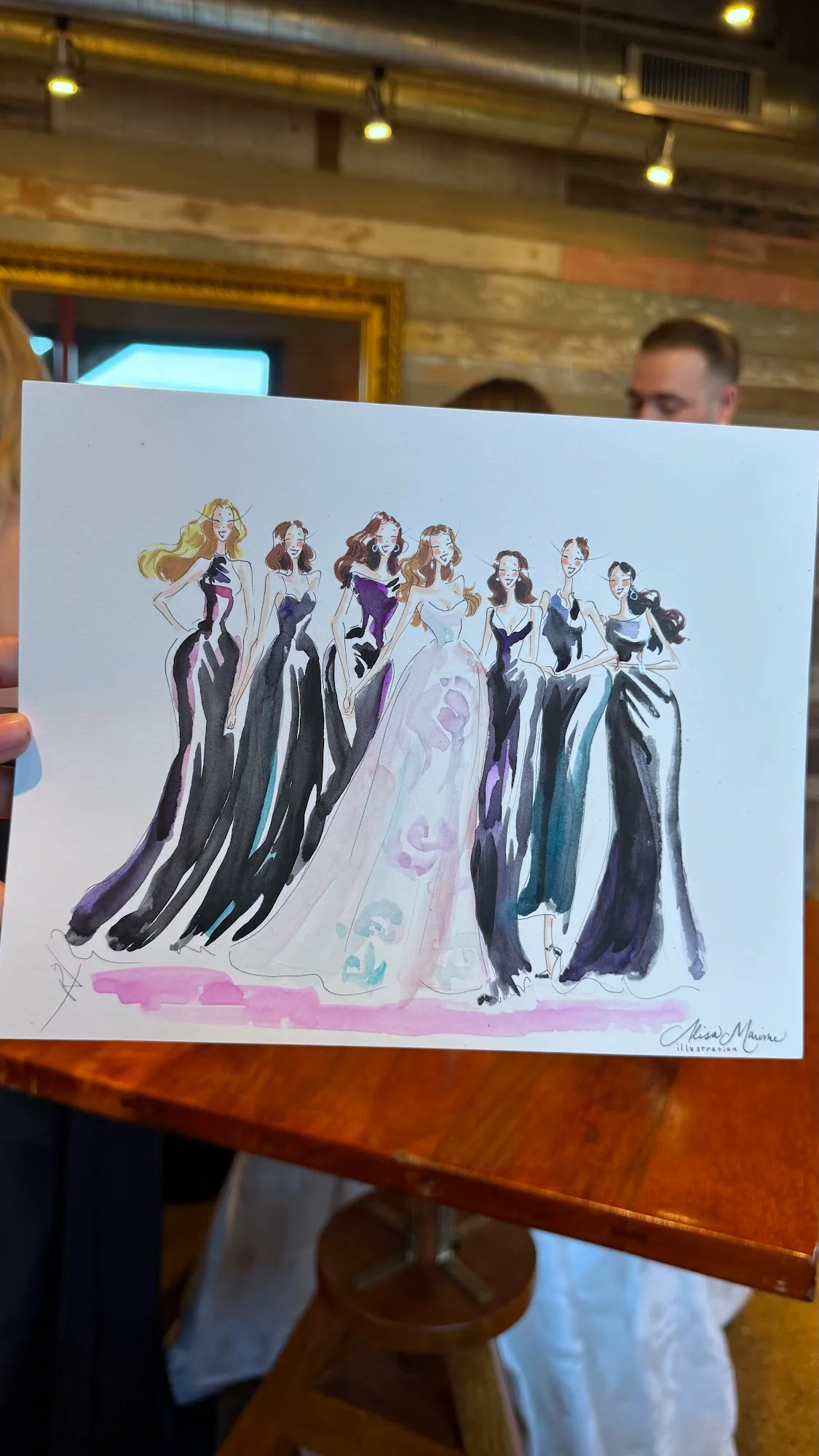 Live fashion sketch 9 from Wedding Celebration in Dallas