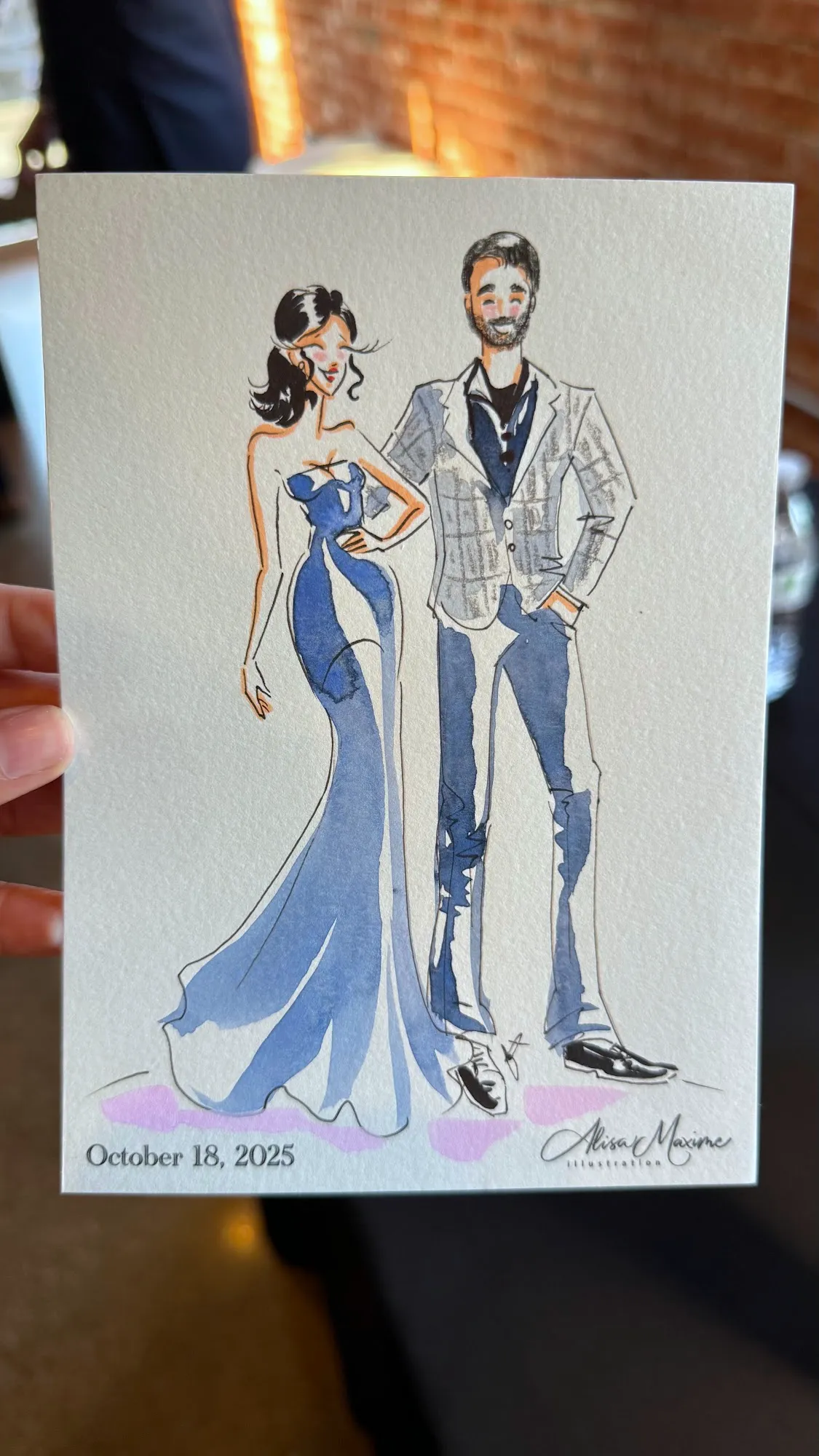 Live fashion sketch 3 from Wedding Celebration in Dallas