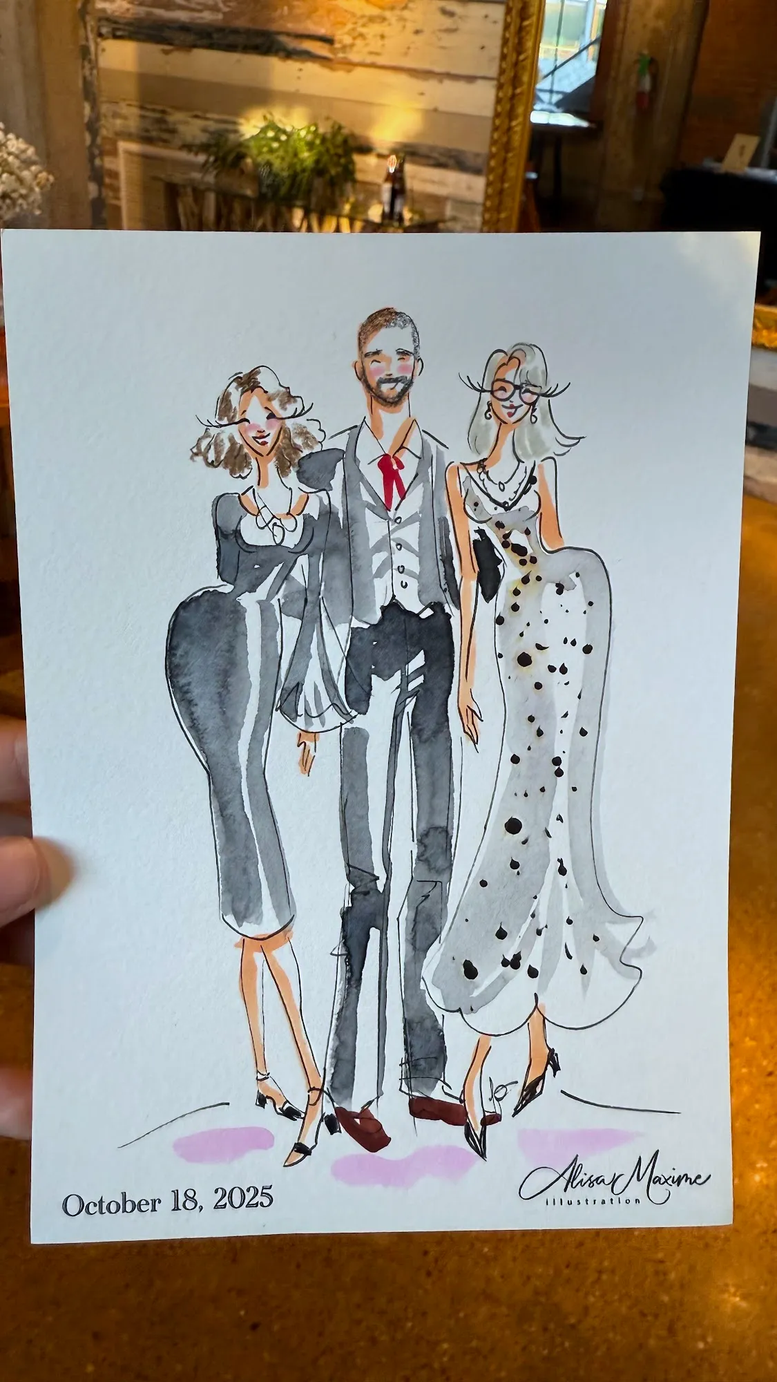 Live fashion sketch 6 from Wedding Celebration in Dallas
