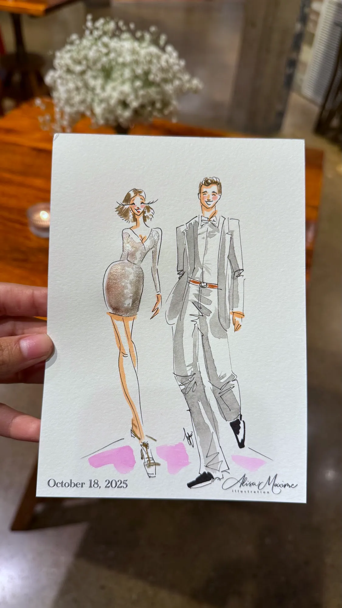 Live fashion sketch 14 from Wedding Celebration in Dallas