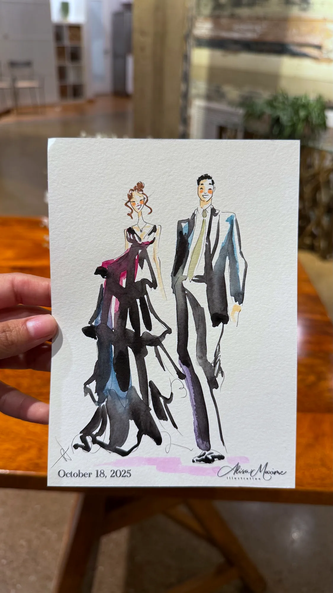 Live fashion sketch 15 from Wedding Celebration in Dallas